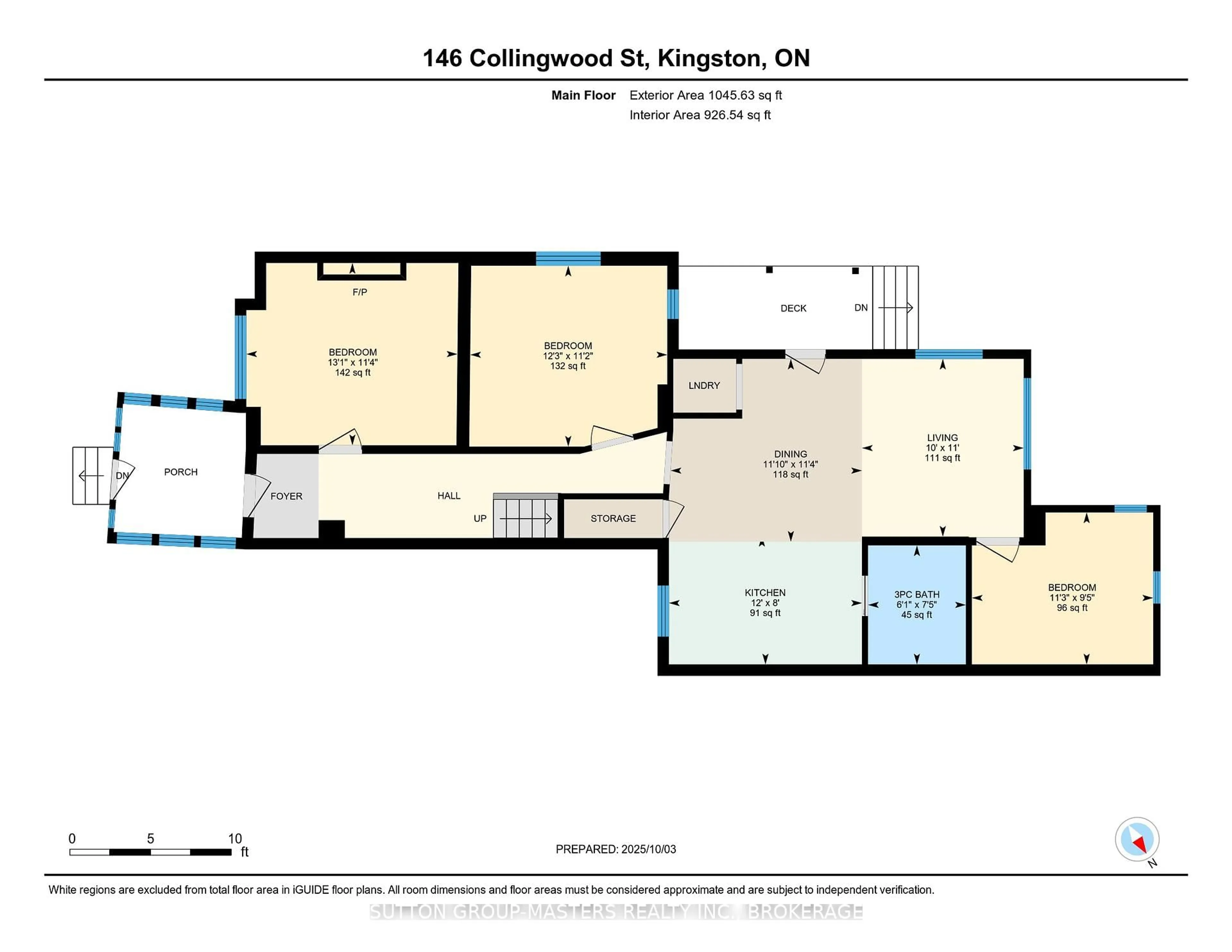 Floor plan for 146 Collingwood St, Kingston Ontario K7L 3X5