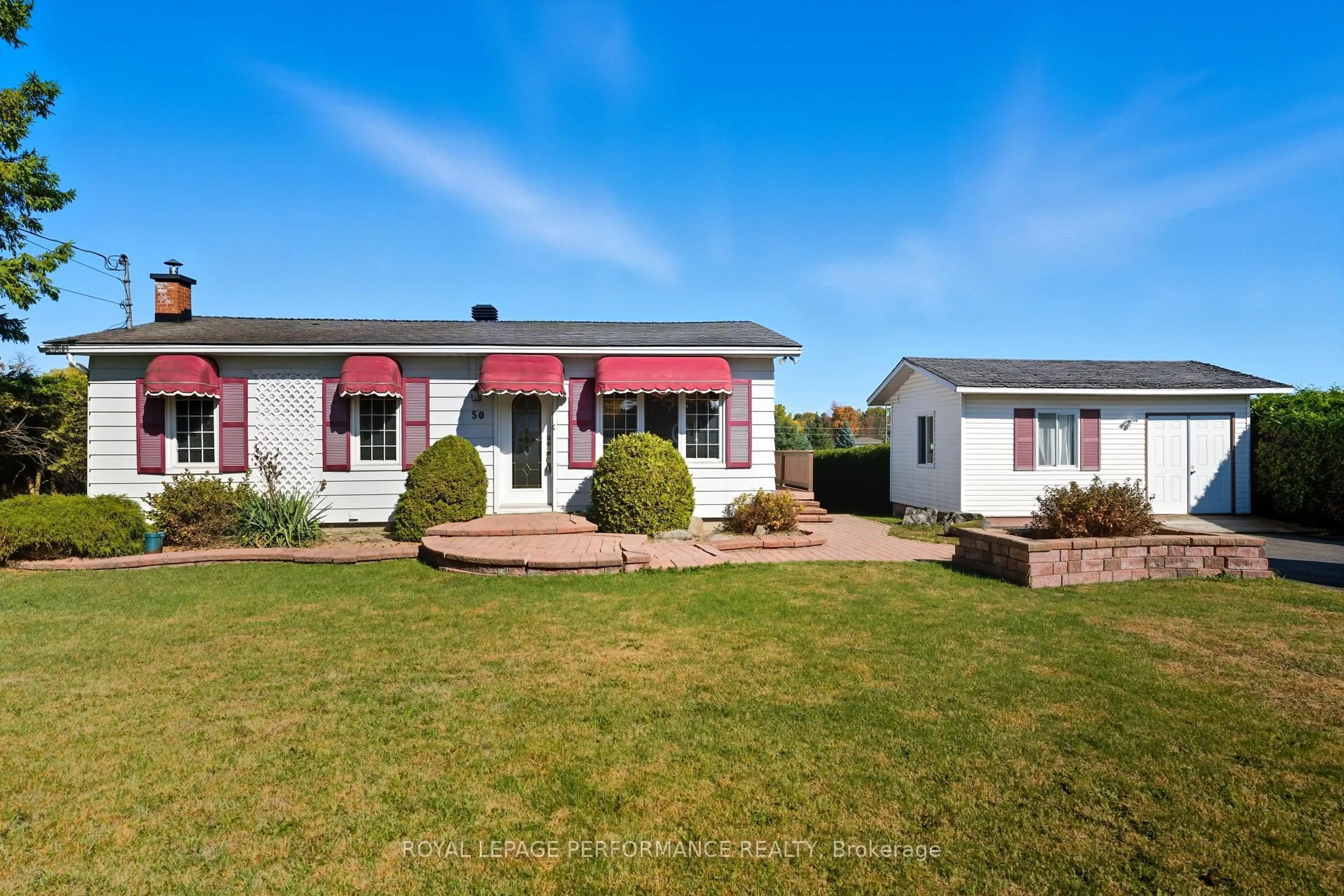 A pic from outside/outdoor area/front of a property/back of a property/a pic from drone, street for 50 Front Rd, Champlain Ontario K0B 1K0