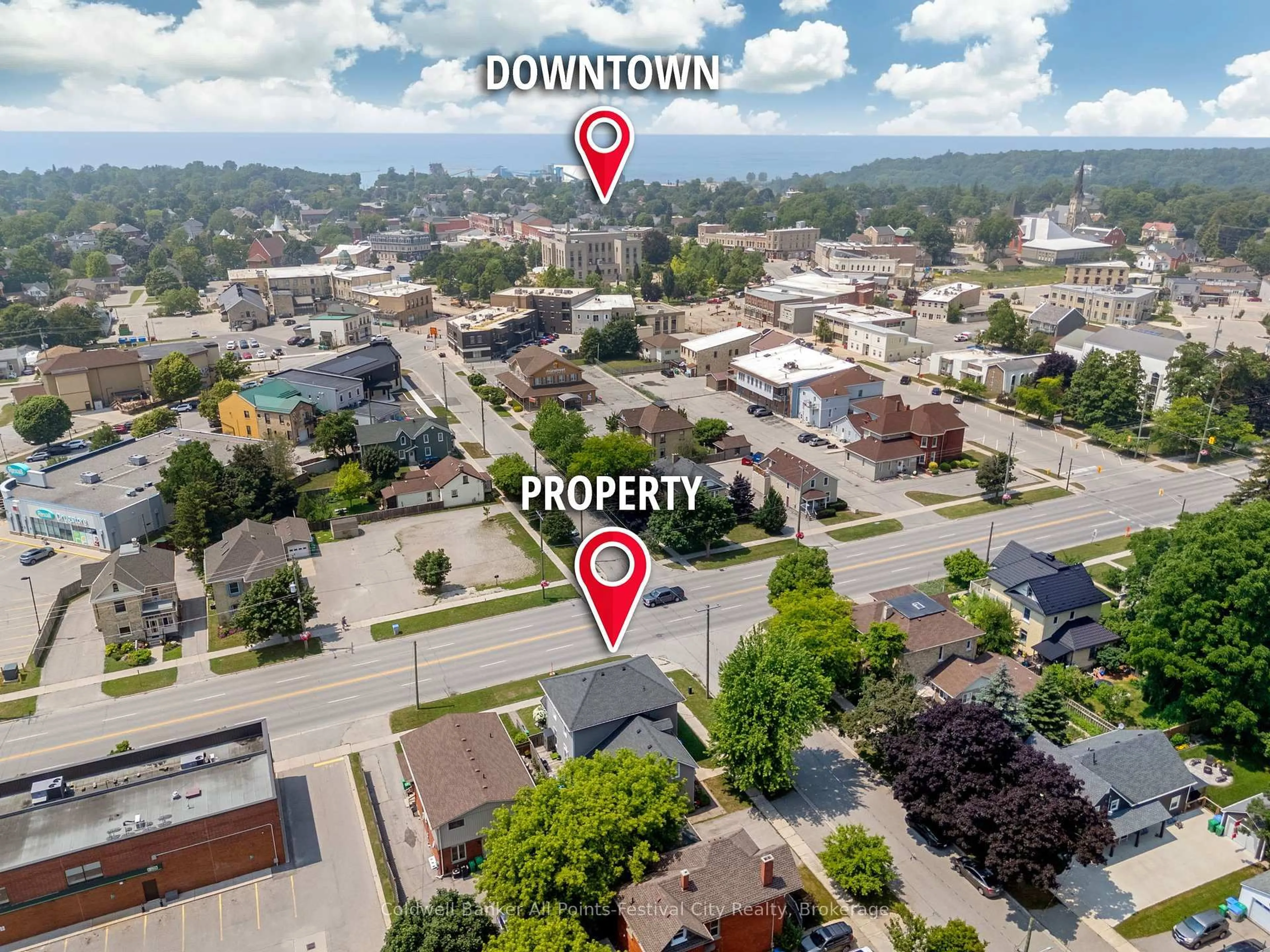 A pic from outside/outdoor area/front of a property/back of a property/a pic from drone, street for 31 Victoria St, Goderich Ontario N7A 3H4