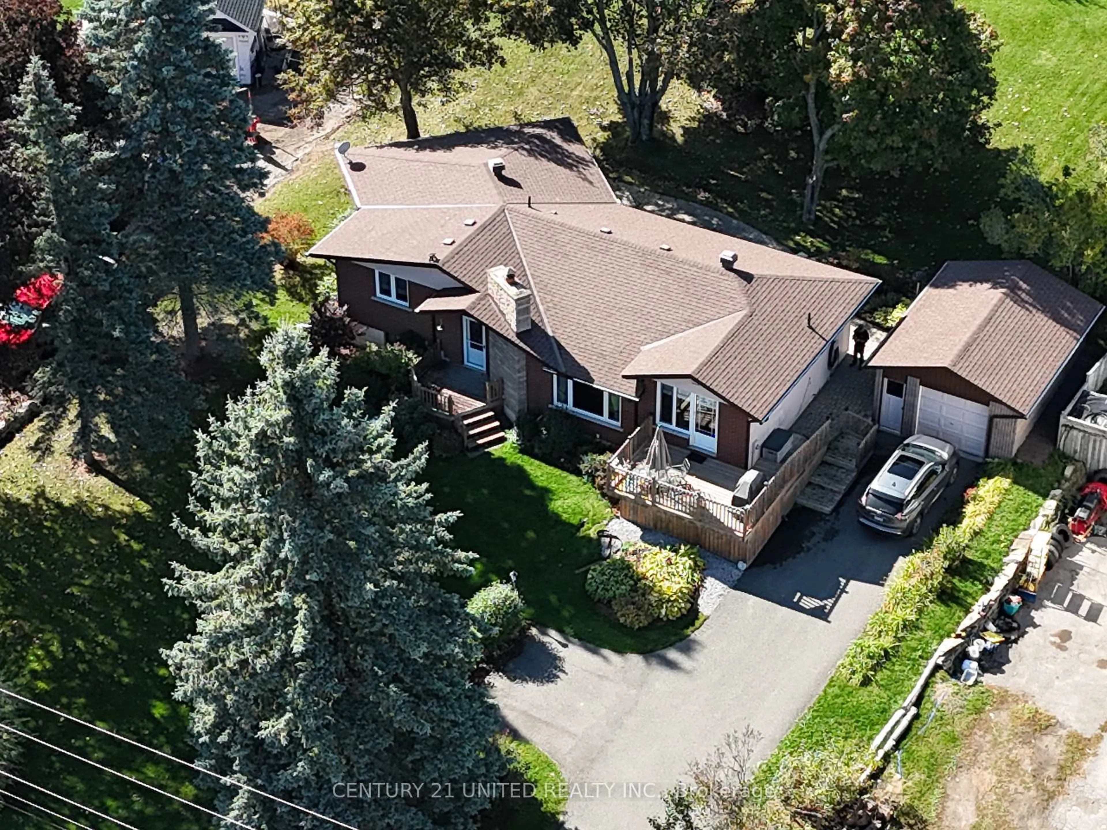 A pic from outside/outdoor area/front of a property/back of a property/a pic from drone, street for 842 Frank Hill Rd, Kawartha Lakes Ontario K9J 6X3