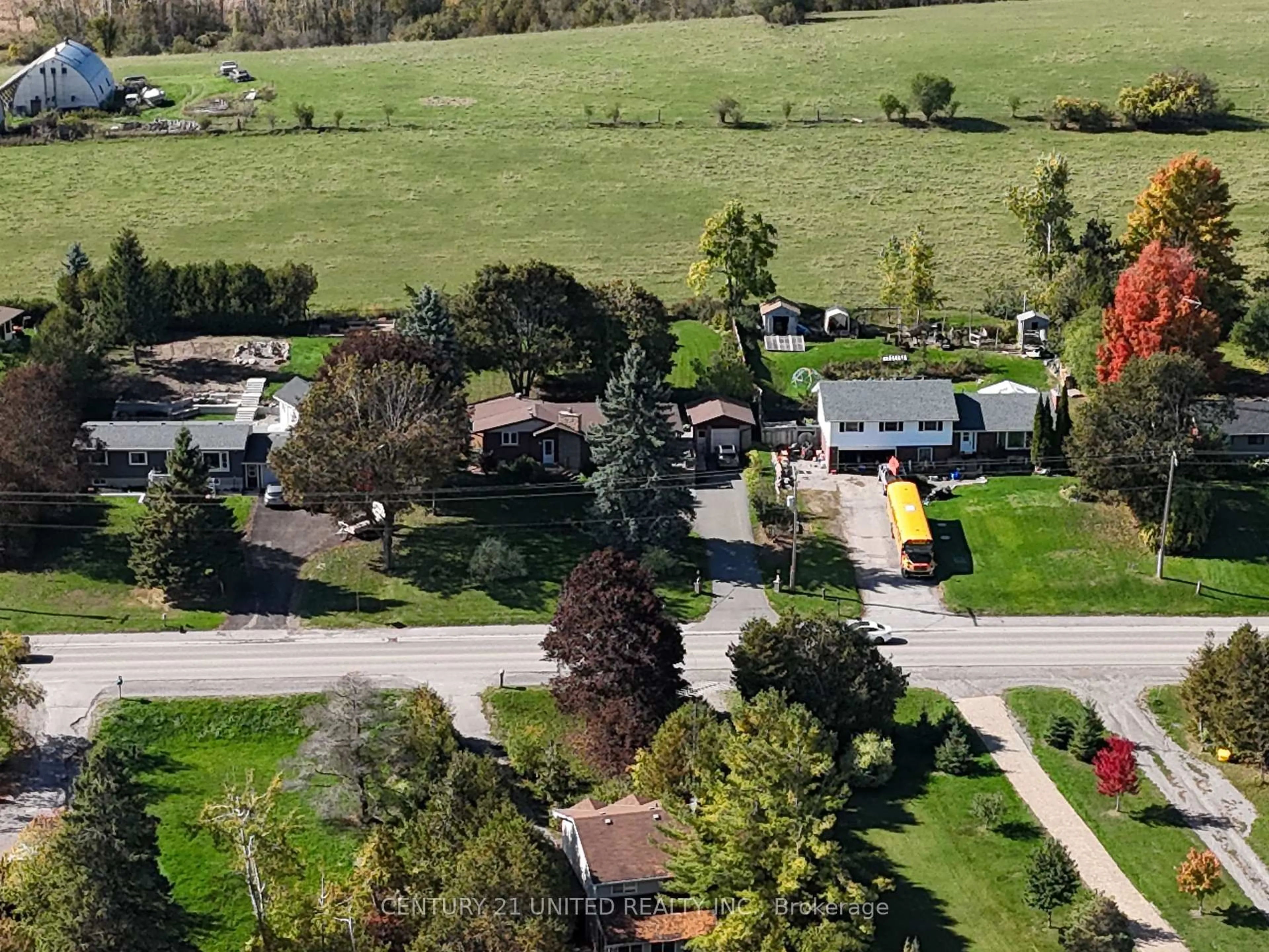 A pic from outside/outdoor area/front of a property/back of a property/a pic from drone, street for 842 Frank Hill Rd, Kawartha Lakes Ontario K9J 6X3