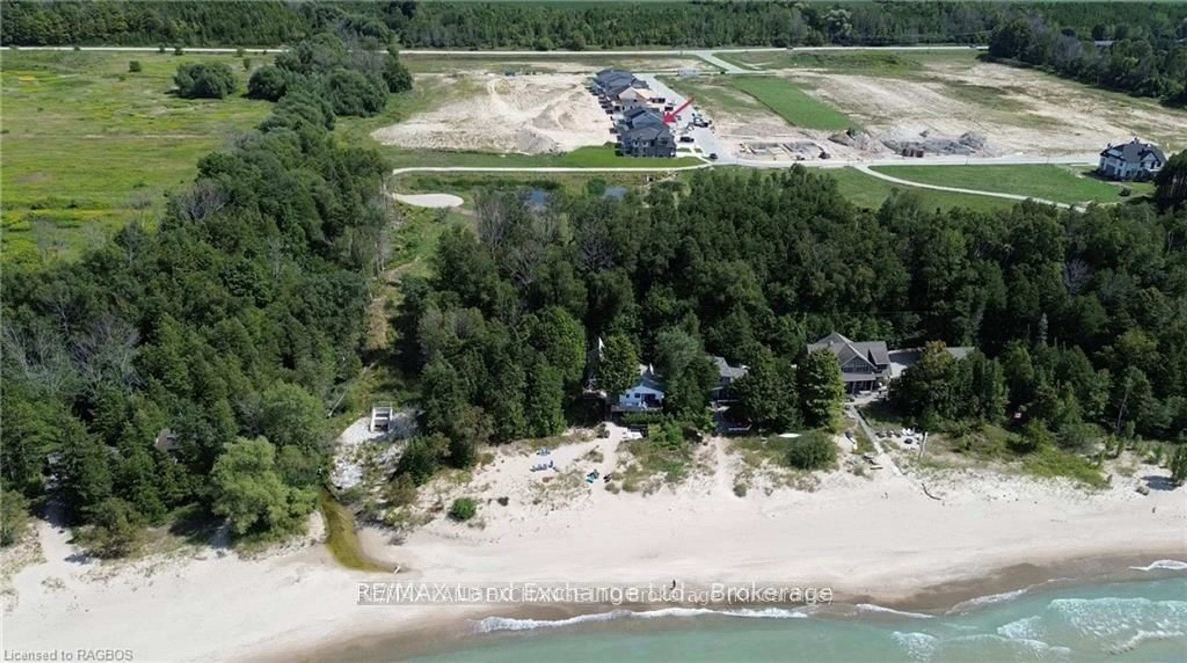 A pic from outside/outdoor area/front of a property/back of a property/a pic from drone, water/lake/river/ocean view for 119 Inverness St, Kincardine Ontario N2Z 1J4