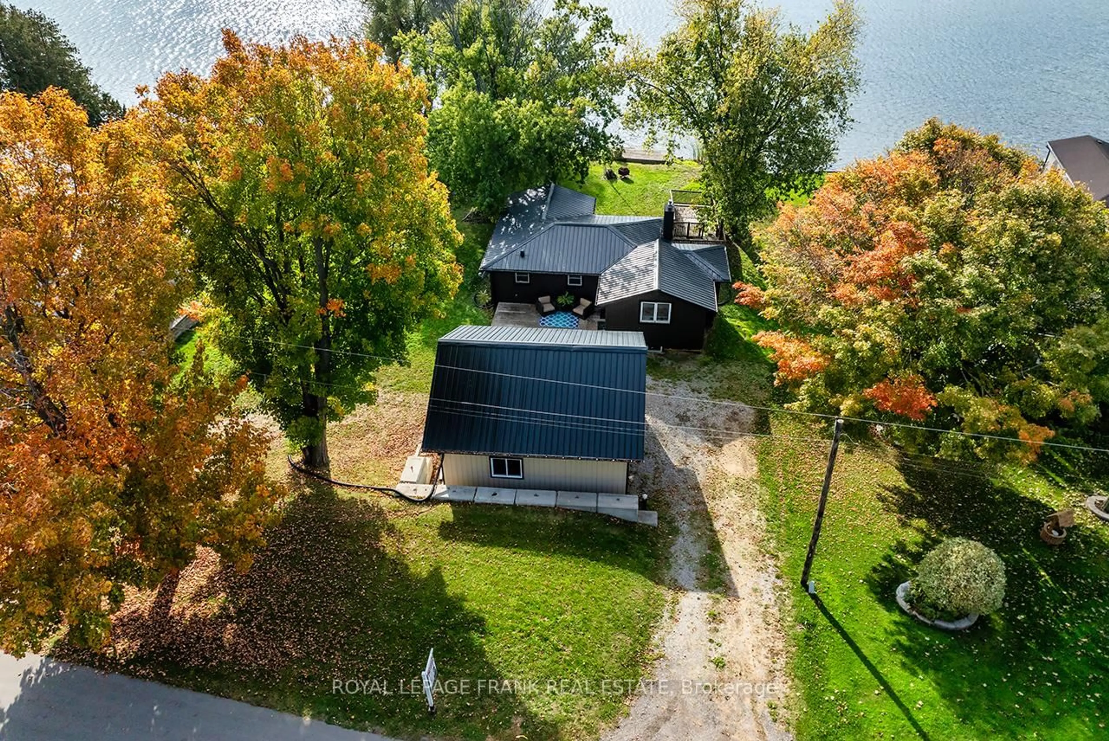 A pic from outside/outdoor area/front of a property/back of a property/a pic from drone, water/lake/river/ocean view for 119 Oakdene Cres, Kawartha Lakes Ontario K0M 2C0