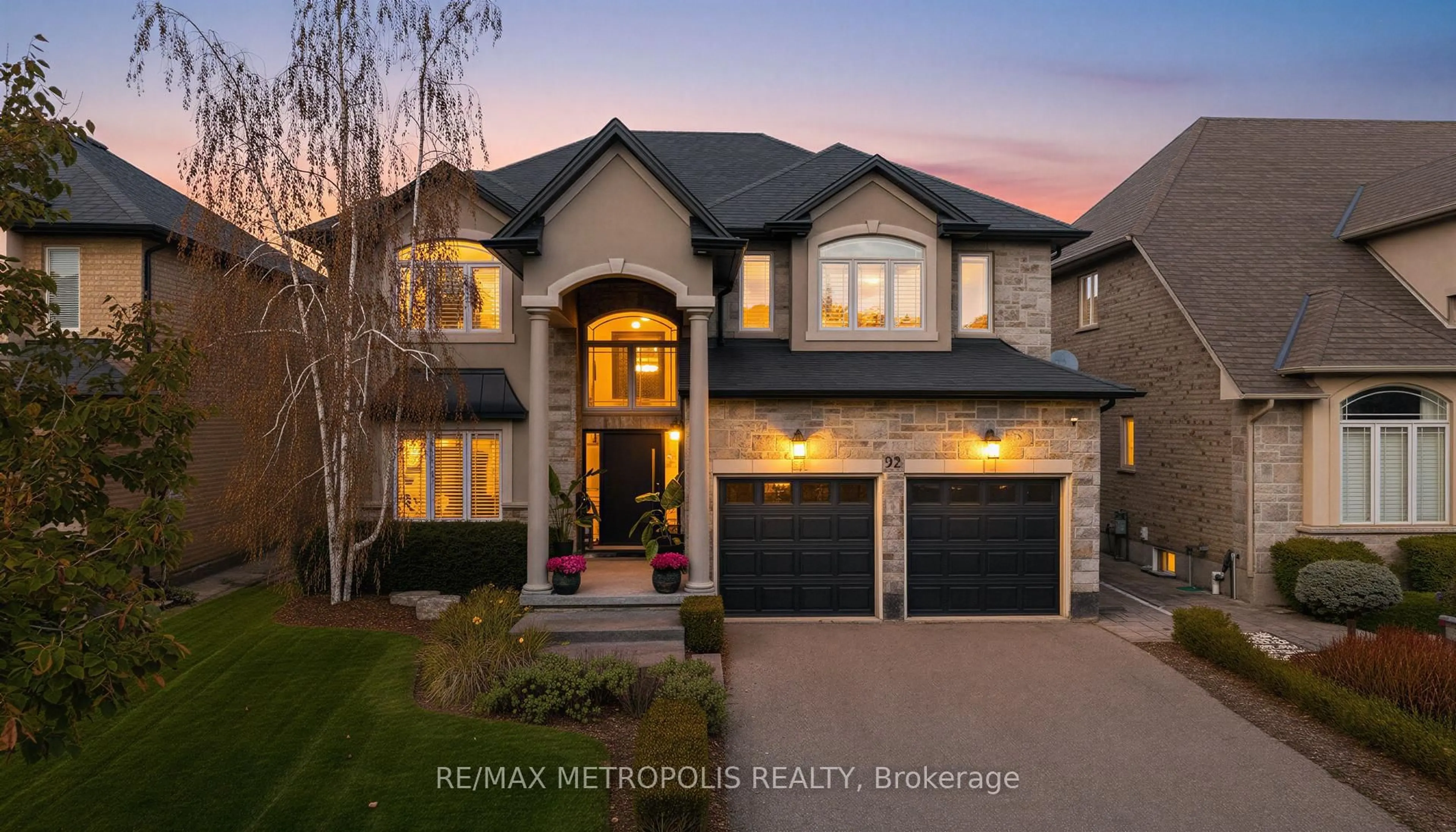 Home with brick exterior material, street for 92 Bookjans Dr, Hamilton Ontario L9G 0B7