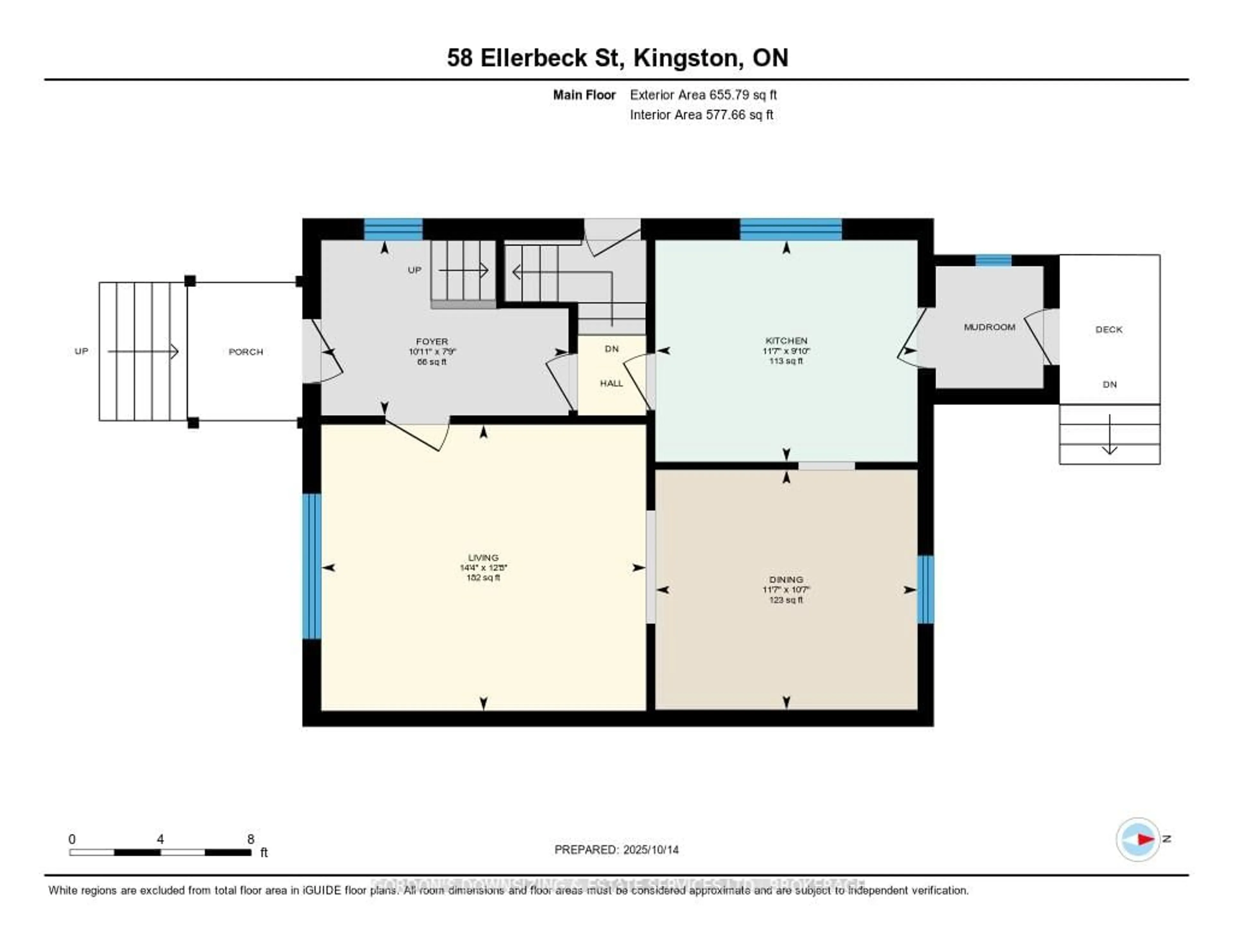Floor plan for 58 Ellerbeck St, Kingston Ontario K7L 4H7