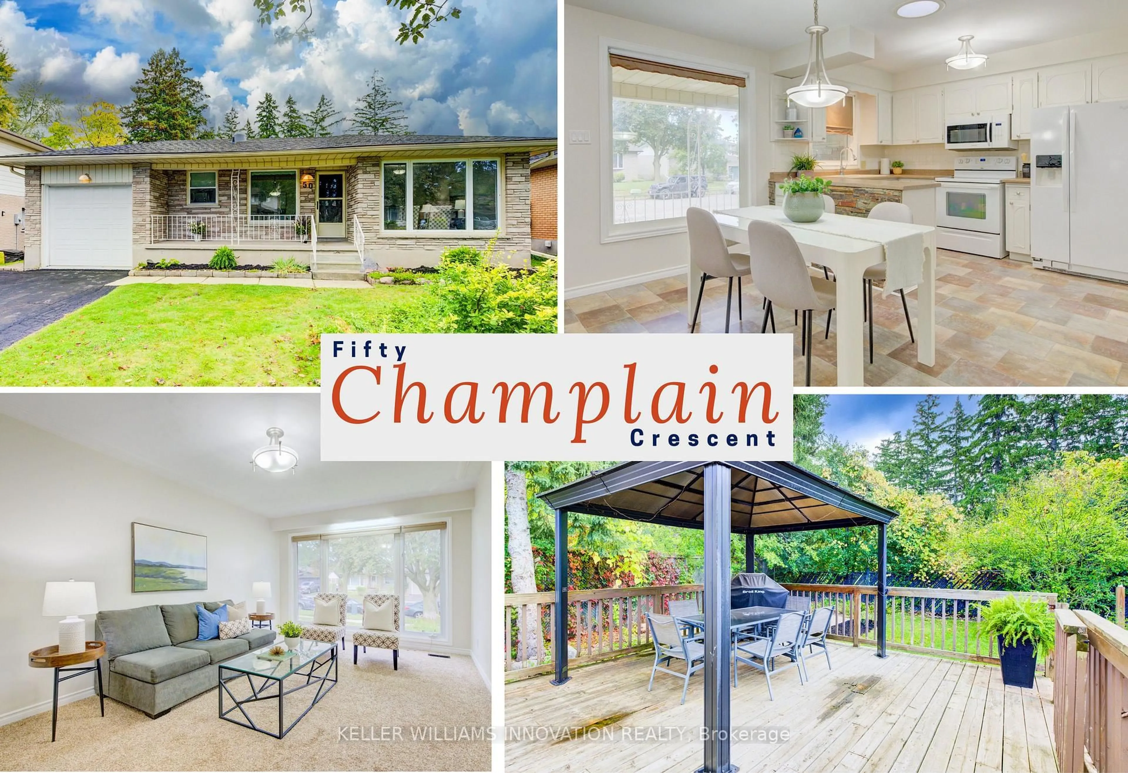 A pic from outside/outdoor area/front of a property/back of a property/a pic from drone, mountain view for 50 Champlain Cres, Kitchener Ontario N2B 2Y6