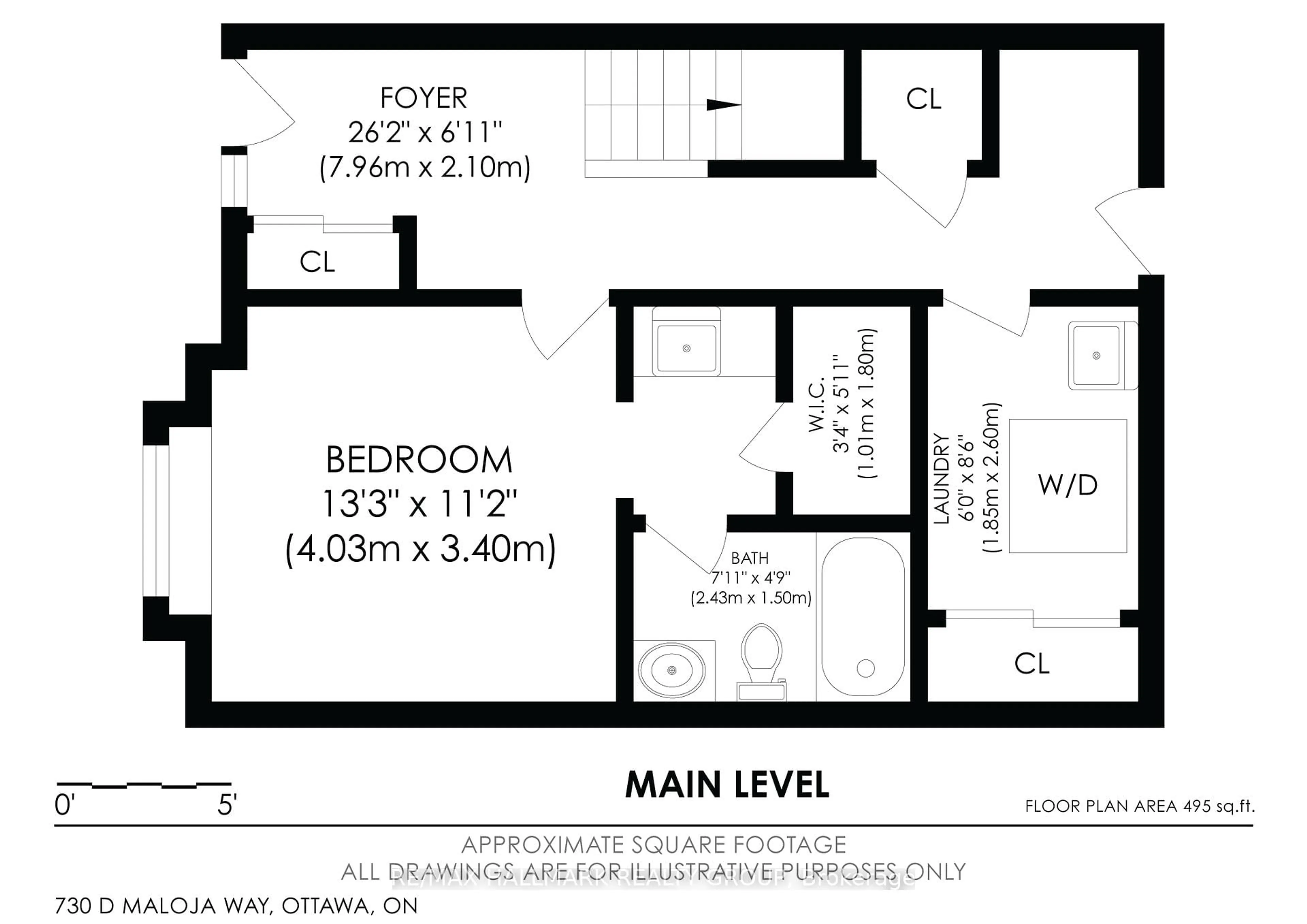 Floor plan for 730D Maloja Way, Ottawa Ontario K2S 0N6