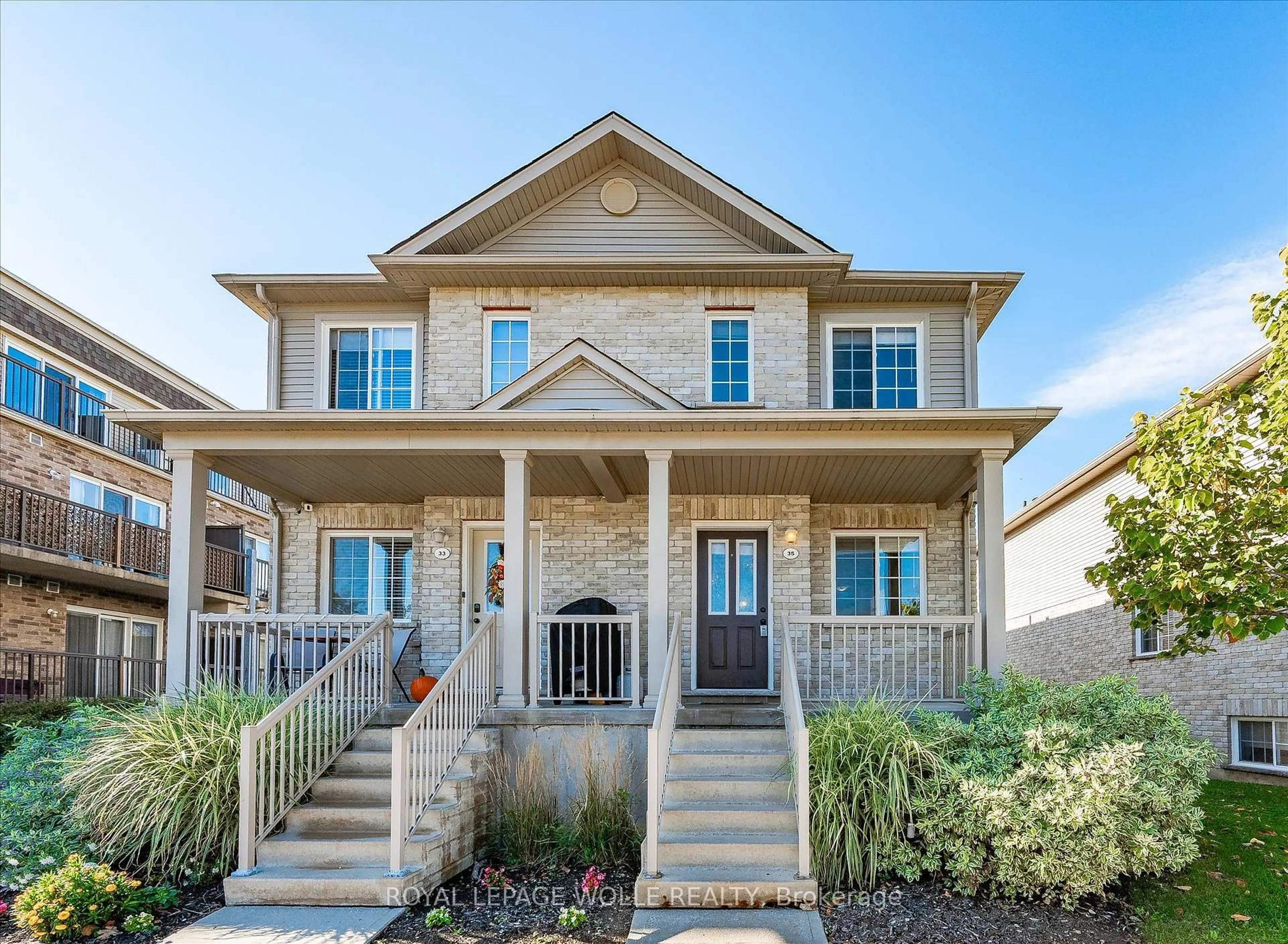Home with brick exterior material, street for 35 Mountford Dr #35, Guelph Ontario N1E 0G6