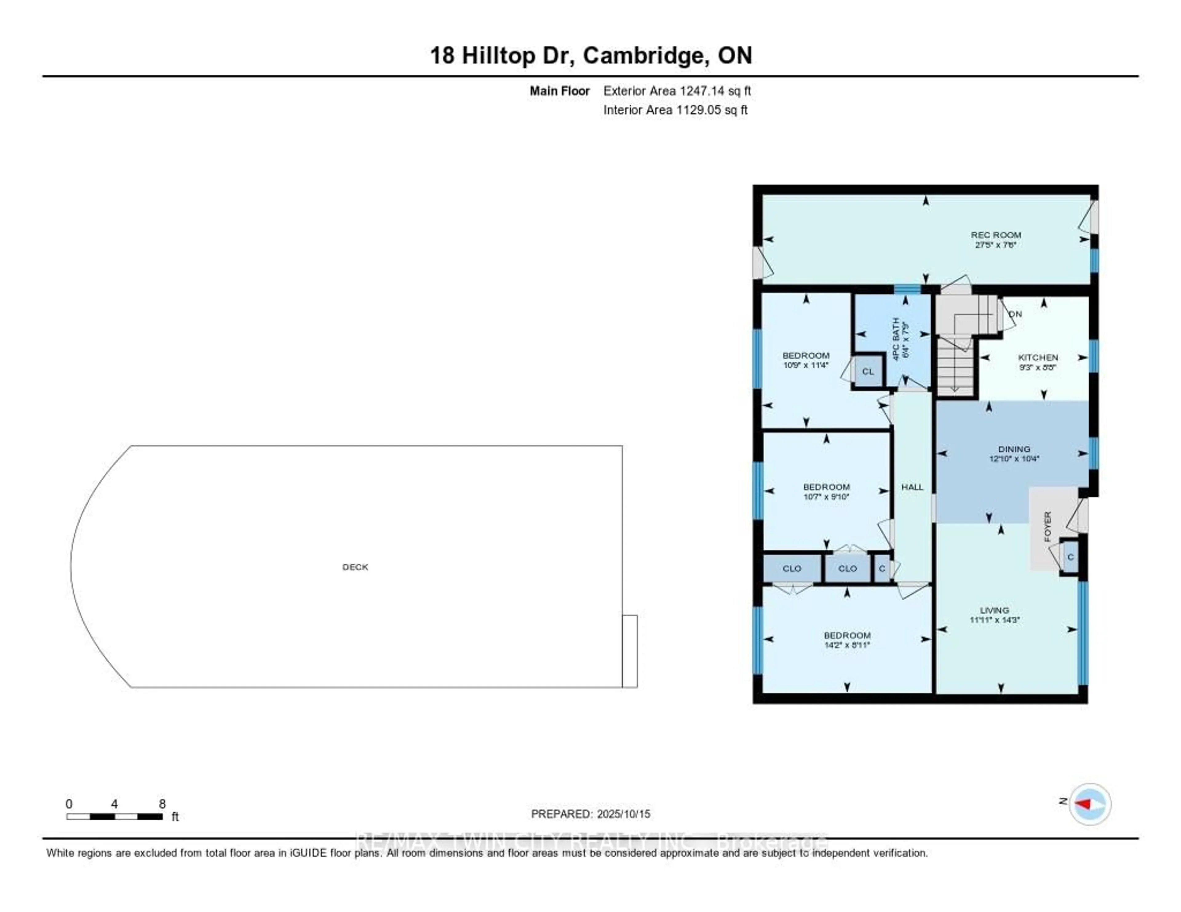 Floor plan for 18 Hilltop Dr, Cambridge Ontario N1R 1S9