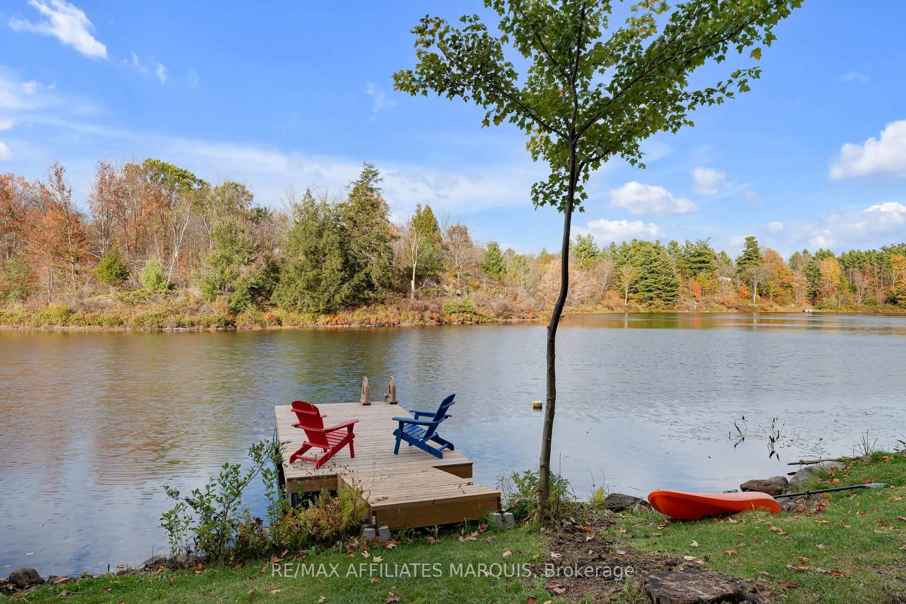 Patio, water/lake/river/ocean view for 3257B Frontenac Rd, Sharbot Lake Ontario K0H 2P0