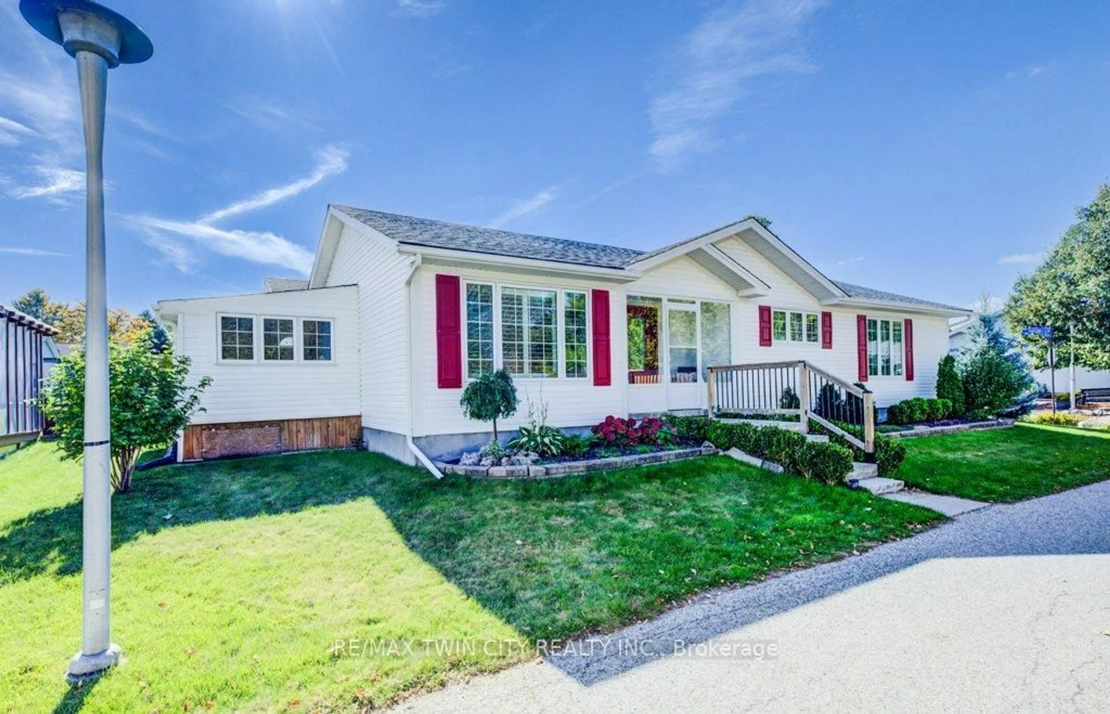 Home with vinyl exterior material, street for 128 Wesley Cres, Woolwich Ontario N2J 4G8