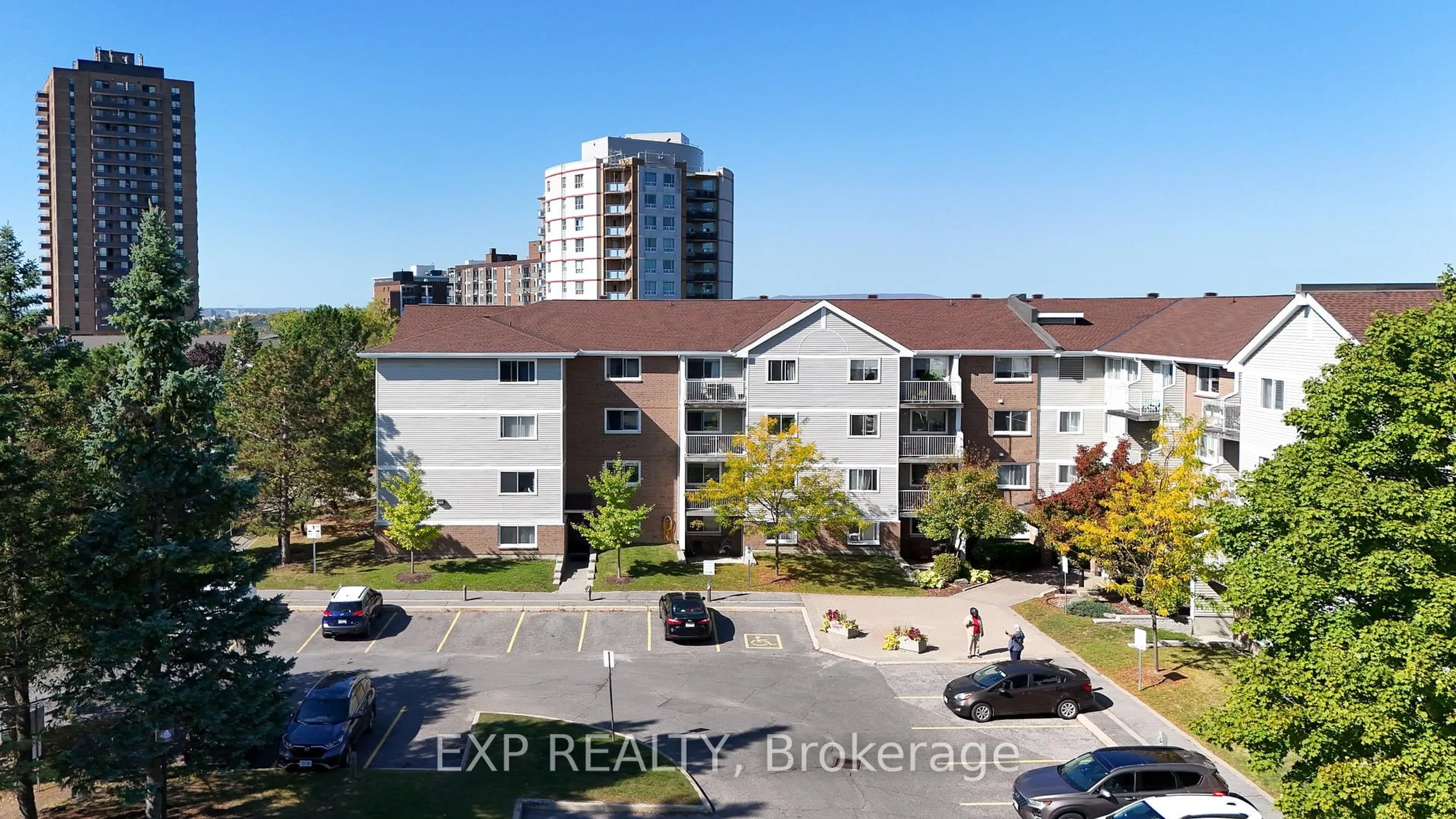 A pic from outside/outdoor area/front of a property/back of a property/a pic from drone, city buildings view from balcony for 270 Brittany Dr #317, Ottawa Ontario K1K 4M3