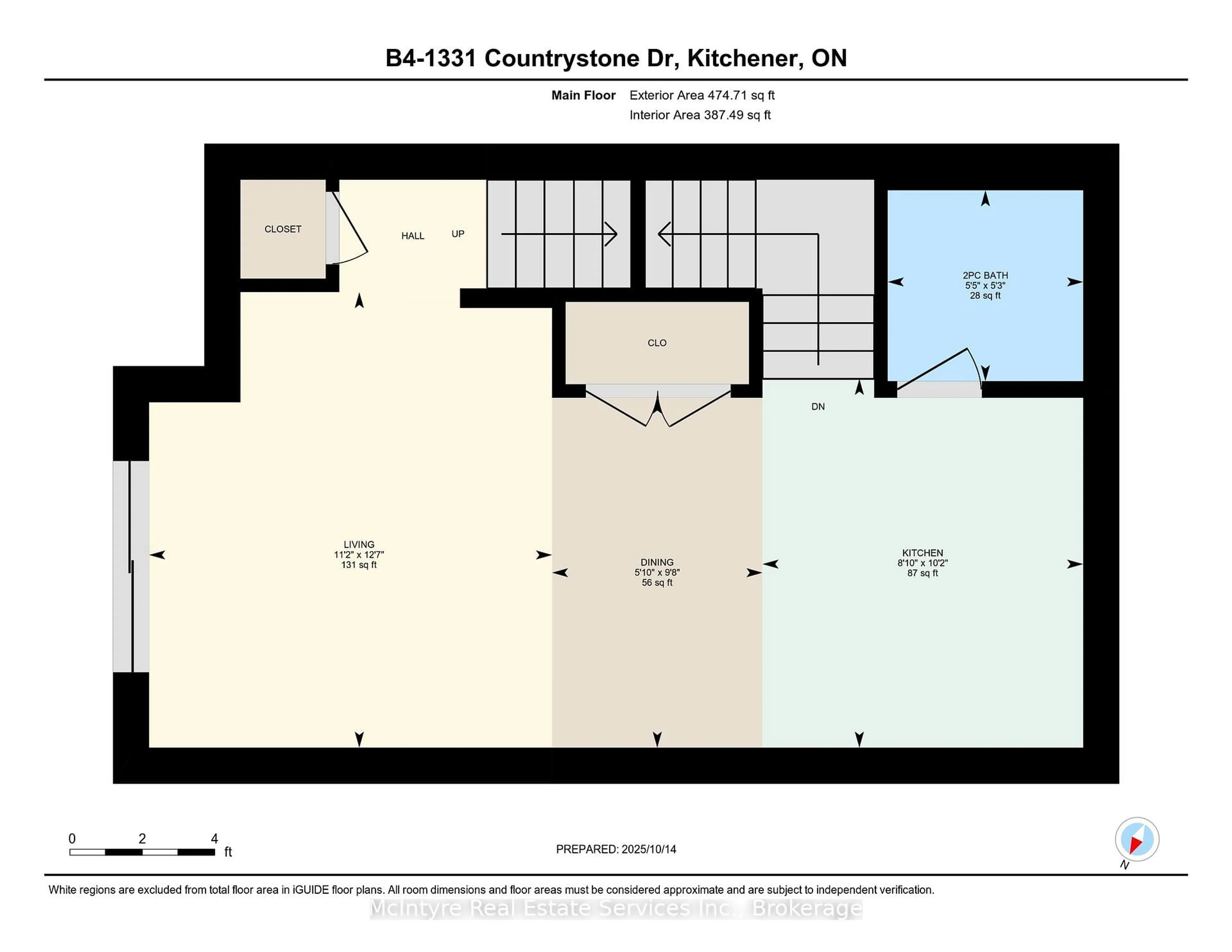Floor plan for 1331 Countrystone Dr #B4, Kitchener Ontario N2N 3R9