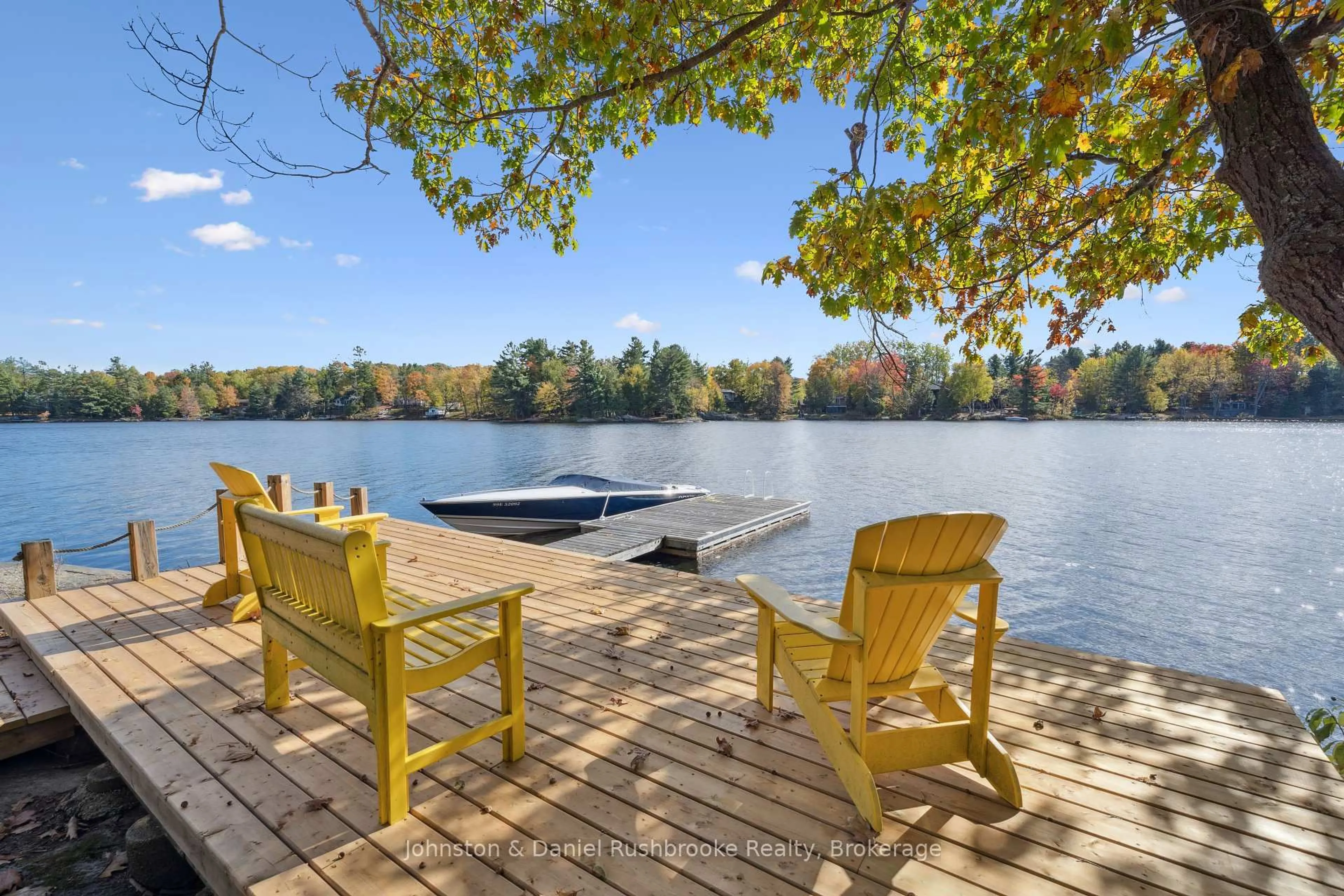 Patio, water/lake/river/ocean view for 1042 El-Kee Point Lane, Muskoka Lakes Ontario P0B 1J0