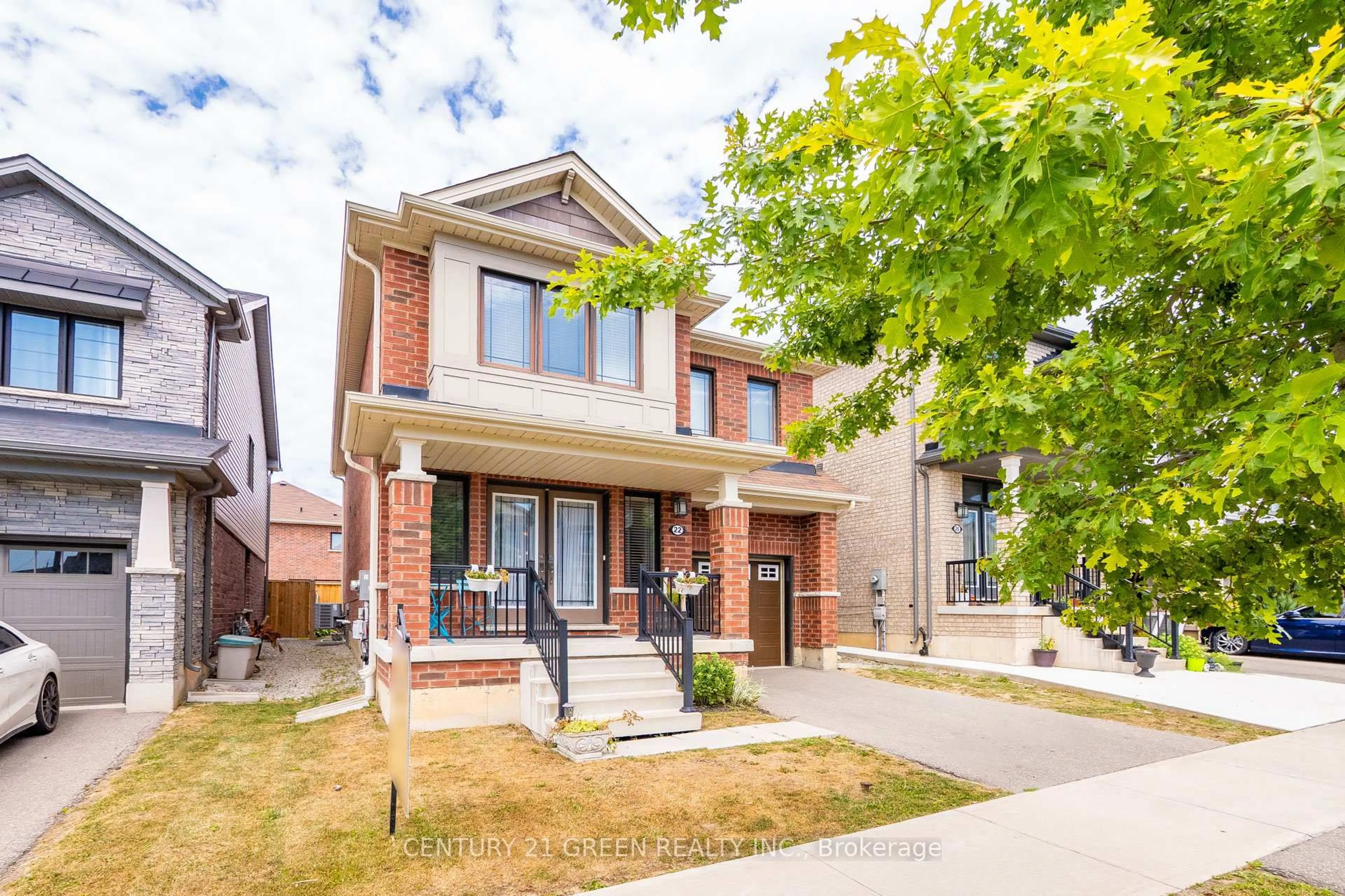 Home with brick exterior material, street for 22 Scarletwood St, Hamilton Ontario L8J 0K8