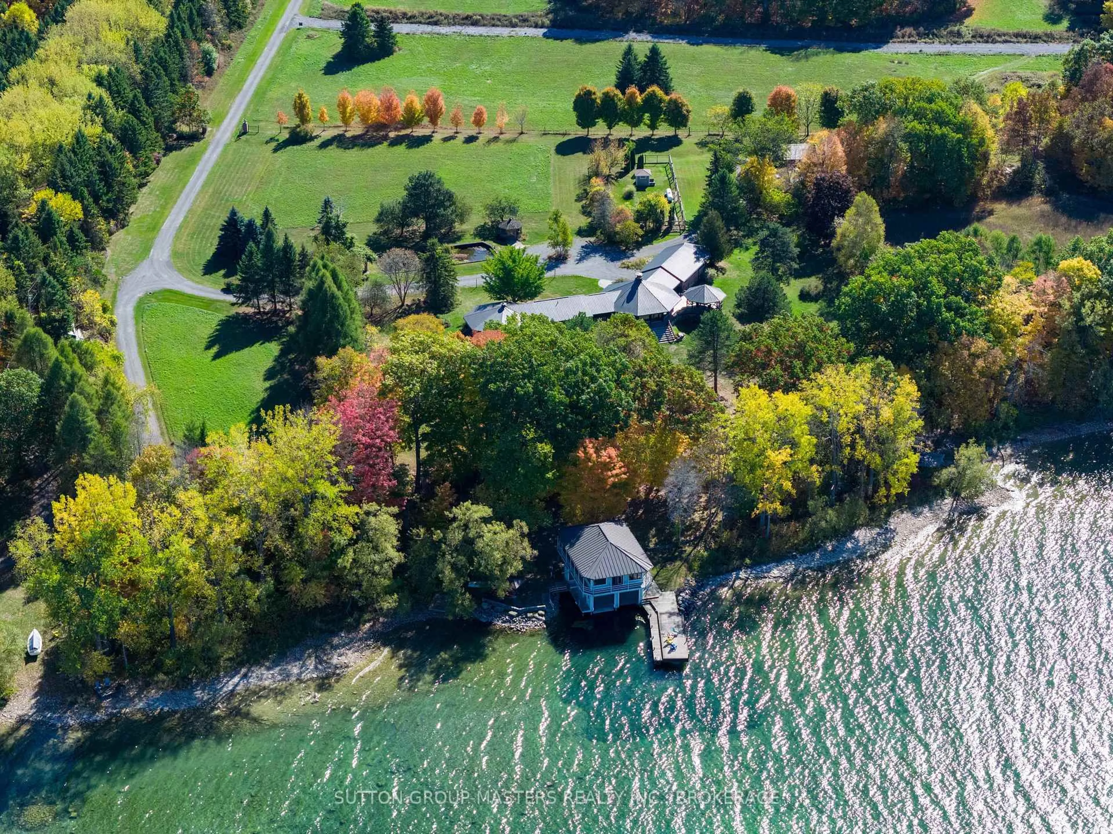 A pic from outside/outdoor area/front of a property/back of a property/a pic from drone, water/lake/river/ocean view for 314 Baseline Rd, Gananoque Ontario K7G 2V6
