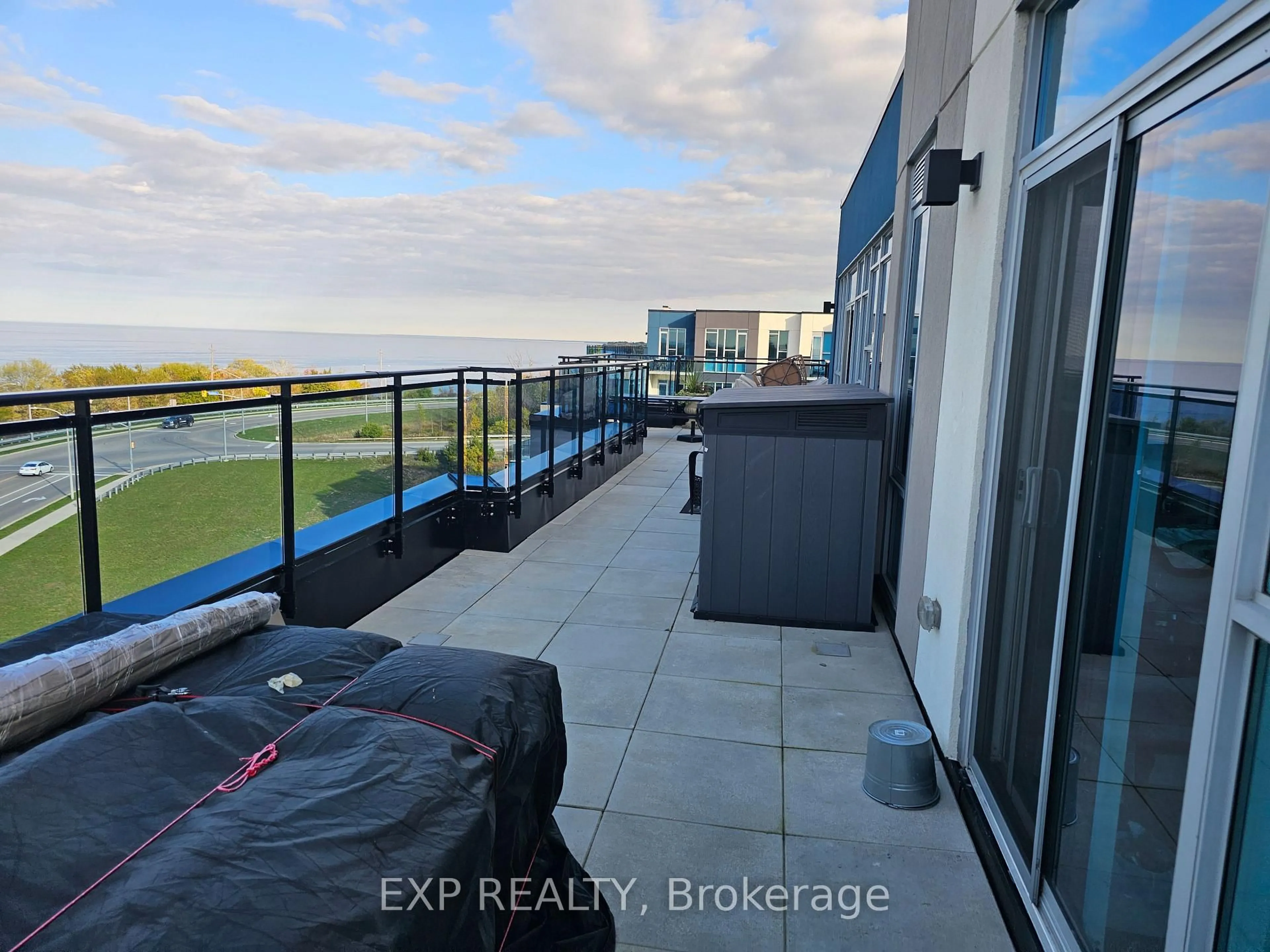 Balcony in the apartment, city buildings view from balcony for 16 Concord Pl #640, Grimsby Ontario L3M 0J1