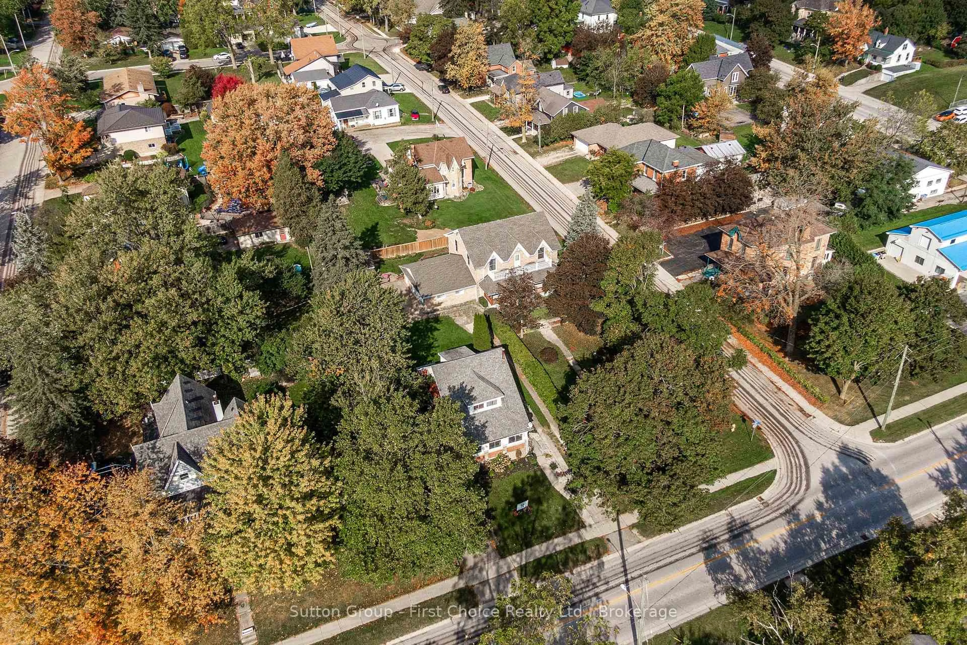 A pic from outside/outdoor area/front of a property/back of a property/a pic from drone, street for 106 Blanshard St, West Perth Ontario N0K 1N0