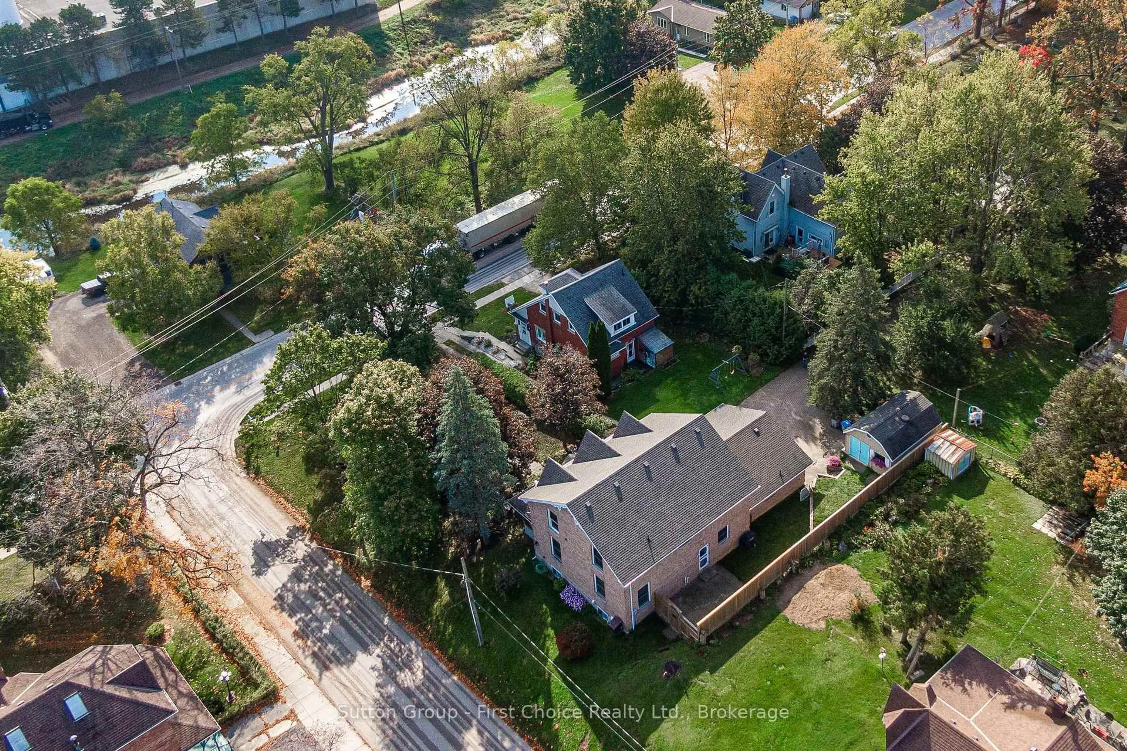 A pic from outside/outdoor area/front of a property/back of a property/a pic from drone, street for 106 Blanshard St, West Perth Ontario N0K 1N0