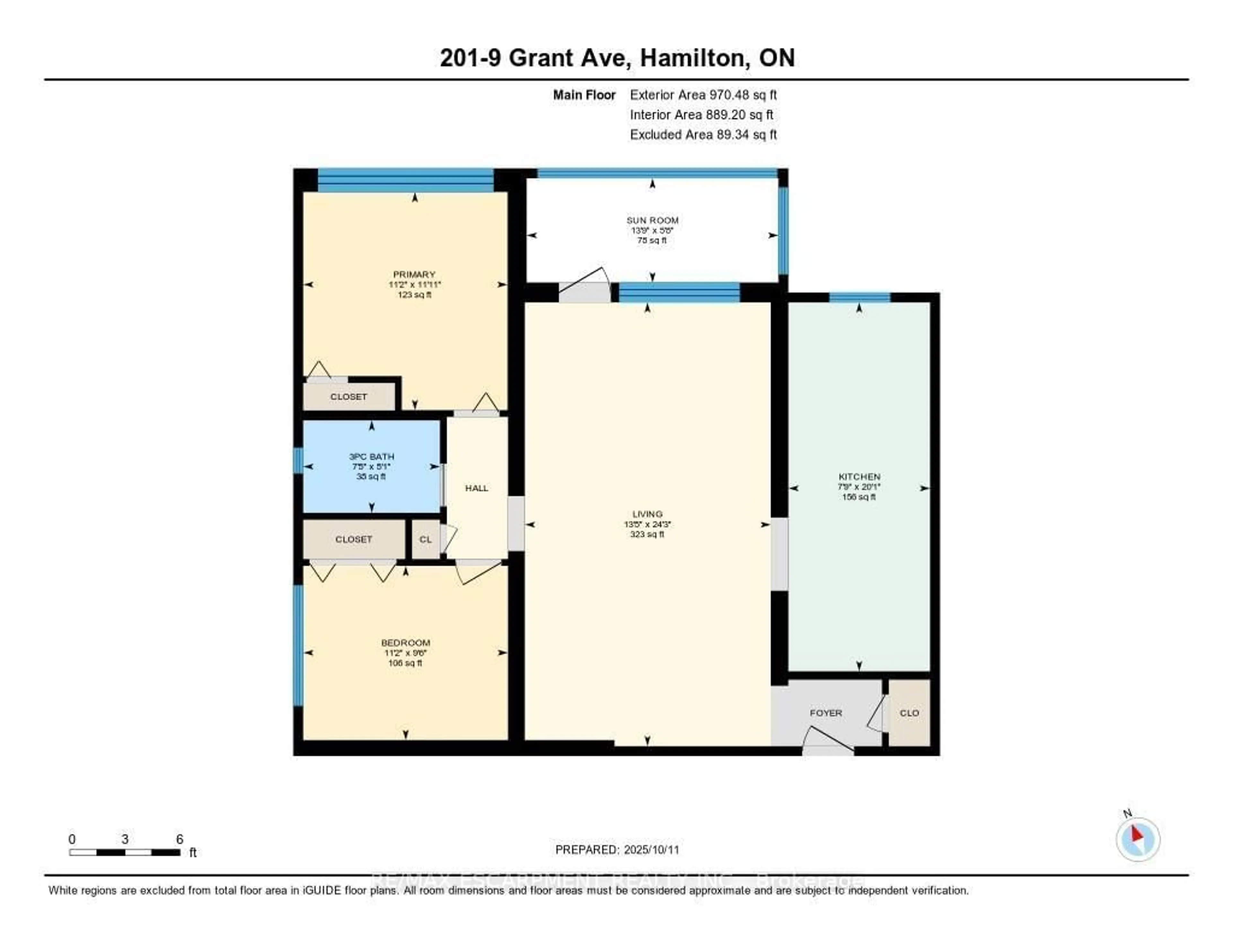 Floor plan for 9 Grant Blvd #201, Hamilton Ontario L9H 4L5