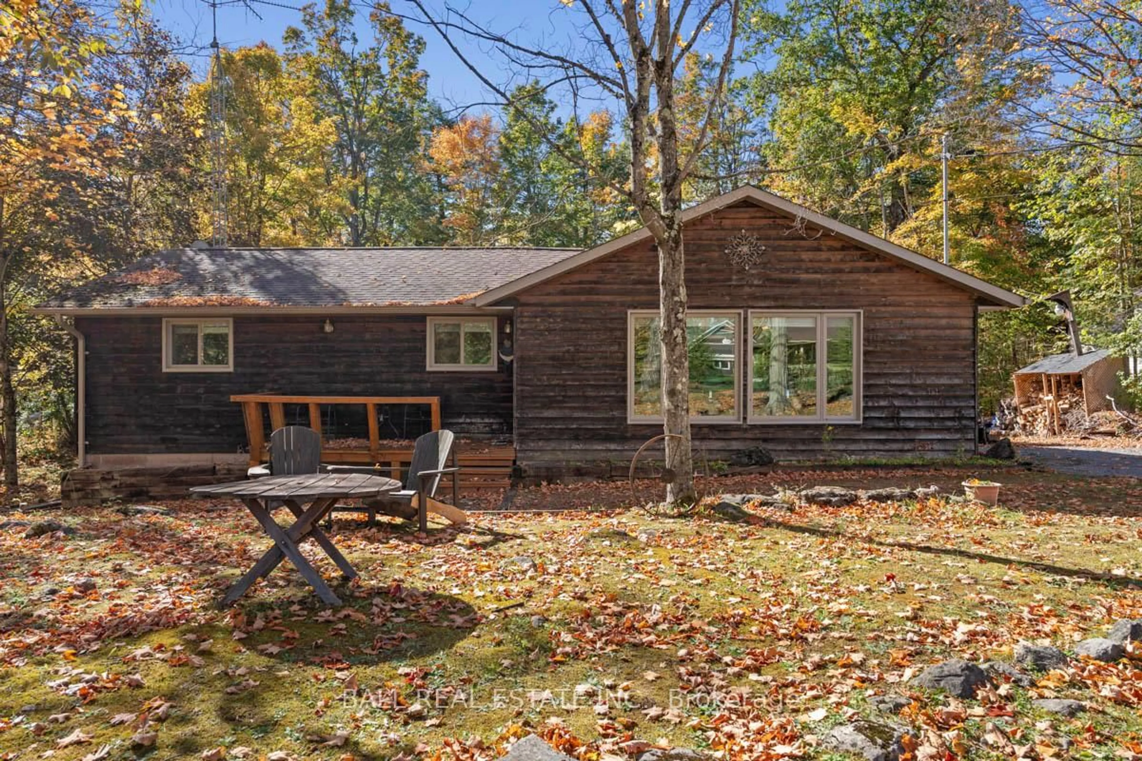 Patio, forest/trees view for 80 Sumcot Dr, Trent Lakes Ontario K0L 1J0