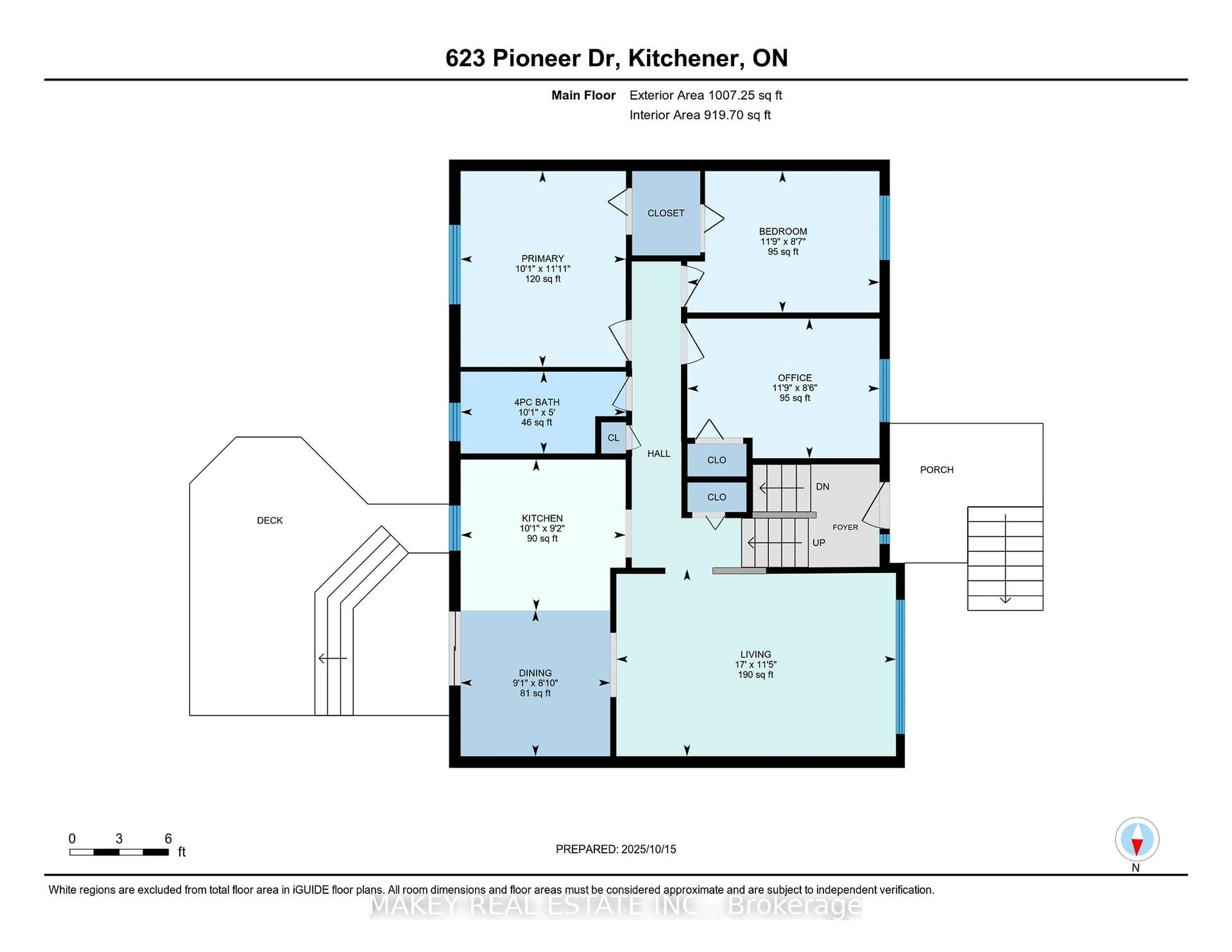 Floor plan for 623 Pioneer Dr, Kitchener Ontario N2P 1L7