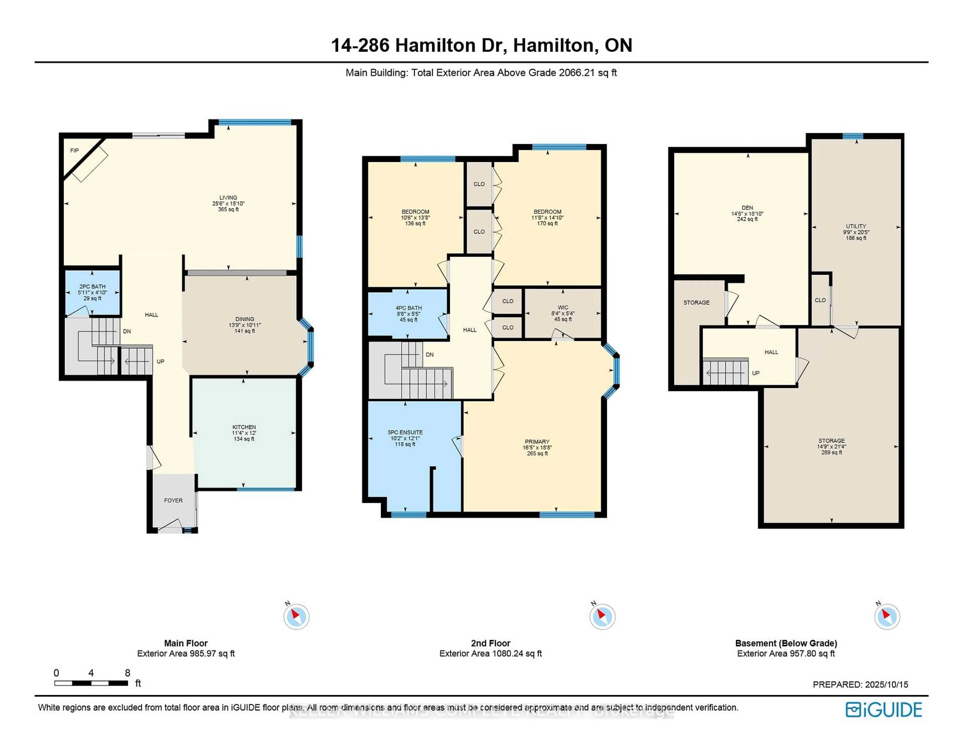 Floor plan for 286 Hamilton Dr #14, Hamilton Ontario L9G 4W6