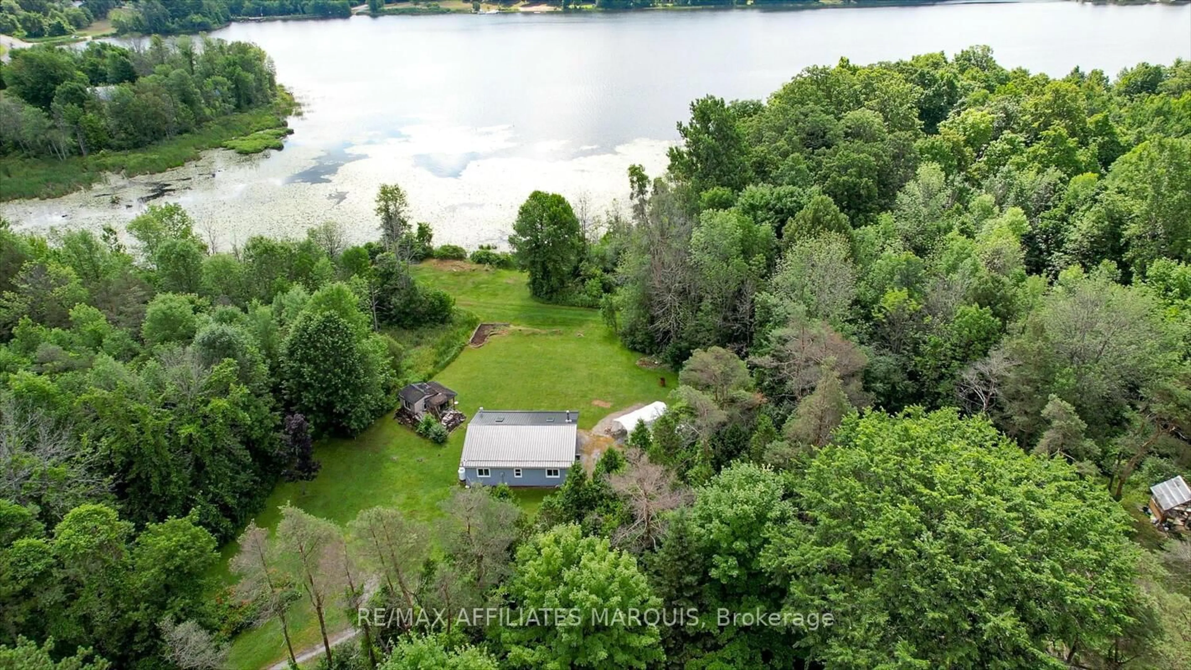 A pic from outside/outdoor area/front of a property/back of a property/a pic from drone, water/lake/river/ocean view for 103 County 8 Rd, Elizabethtown-Kitley Ontario K0E 1Y0