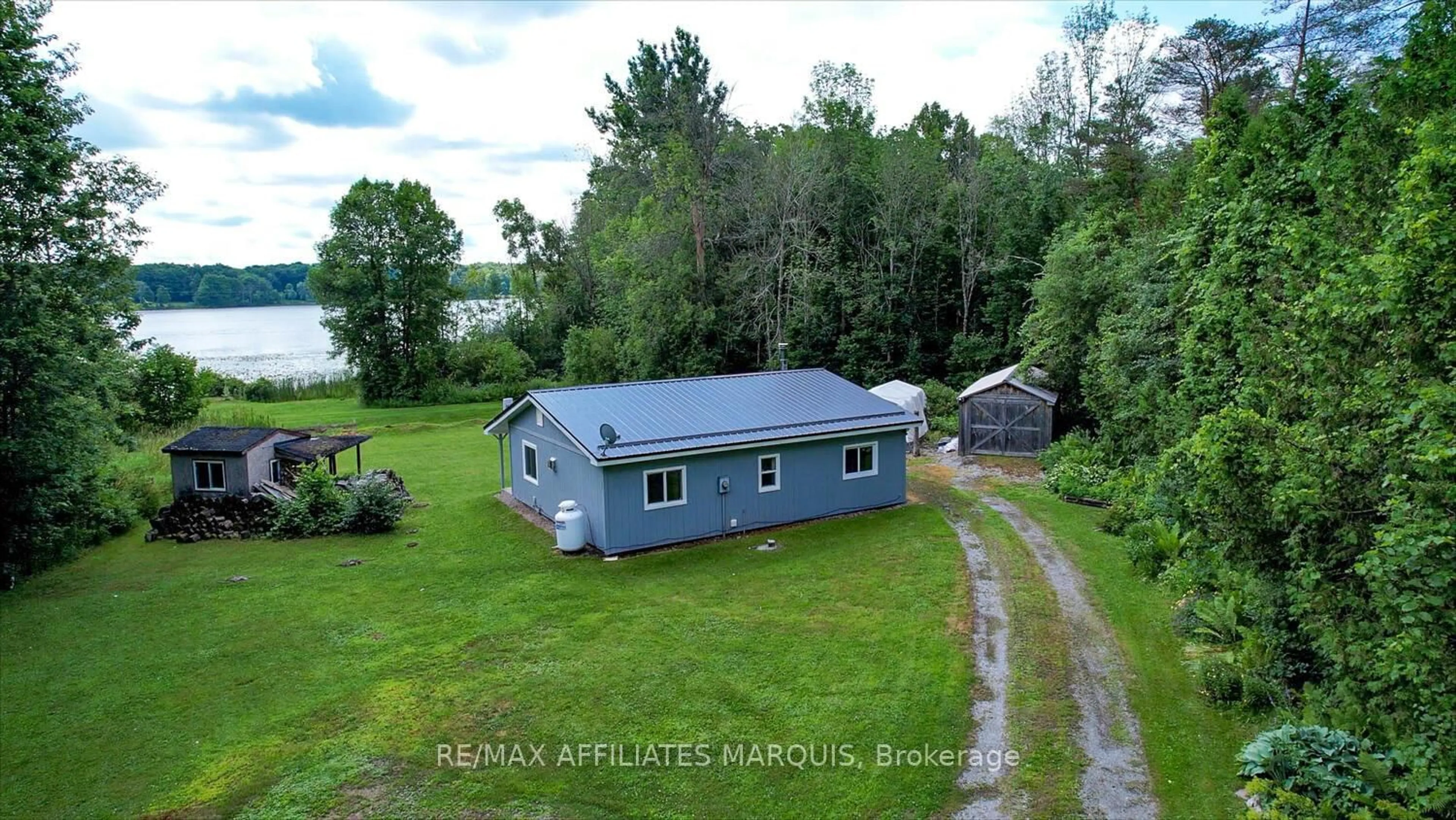 A pic from outside/outdoor area/front of a property/back of a property/a pic from drone, water/lake/river/ocean view for 103 County 8 Rd, Elizabethtown-Kitley Ontario K0E 1Y0