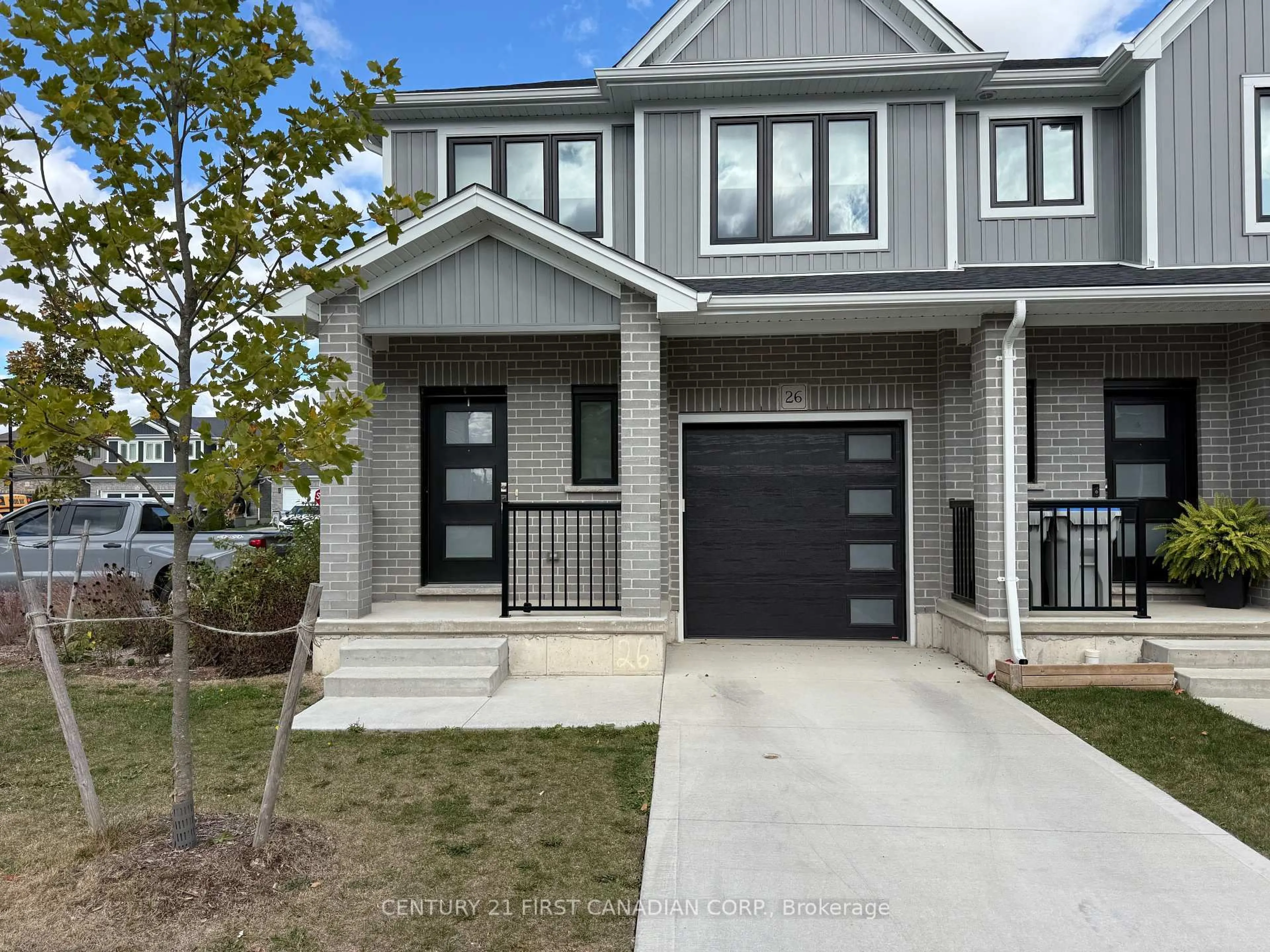 Home with brick exterior material, street for 17 Nicholson St #26, Lucan Biddulph Ontario N0M 2J0