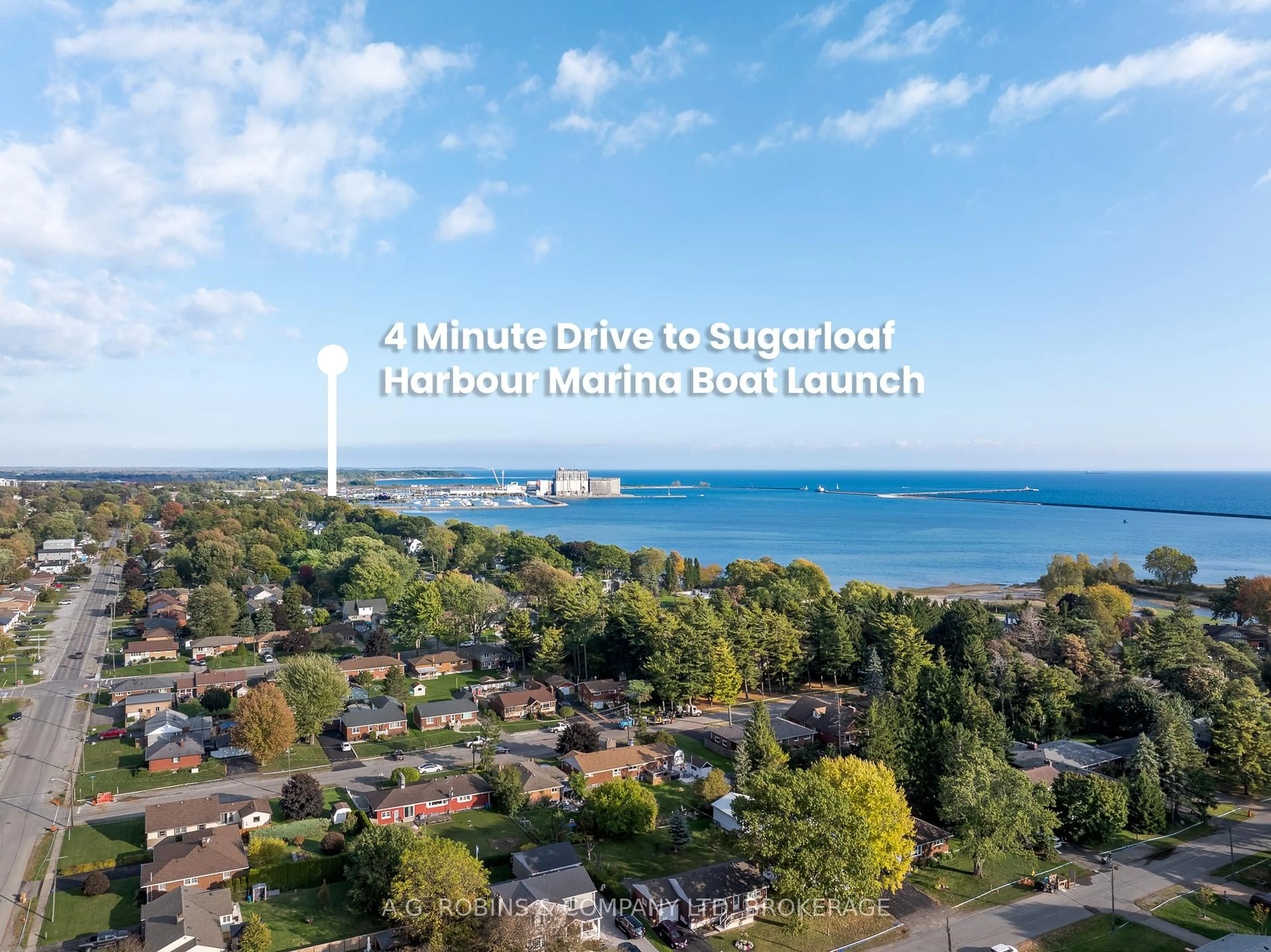 A pic from outside/outdoor area/front of a property/back of a property/a pic from drone, water/lake/river/ocean view for 678 Sugarloaf St, Port Colborne Ontario L3K 2R5