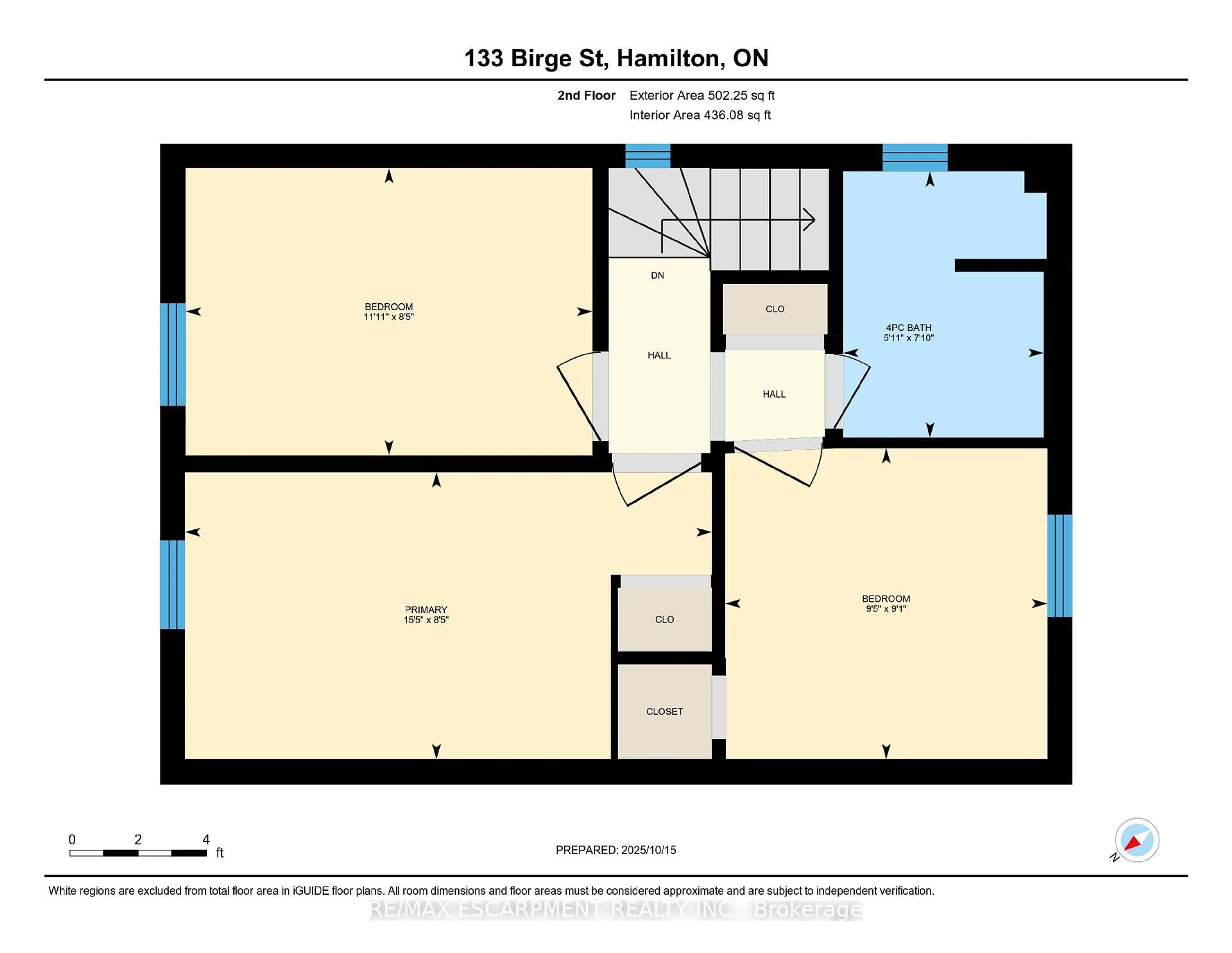 Floor plan for 133 BIRGE St, Hamilton Ontario L8L 3L6