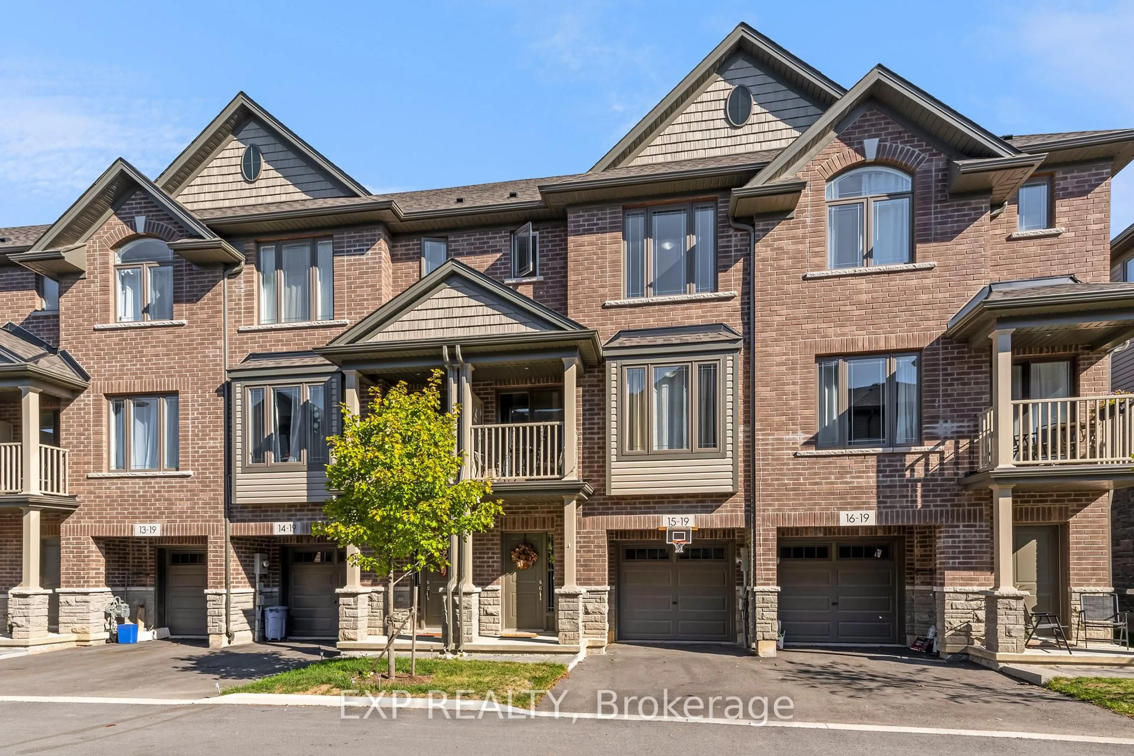 Home with brick exterior material, street for 19 Picardy Dr #15, Hamilton Ontario L8J 0M7