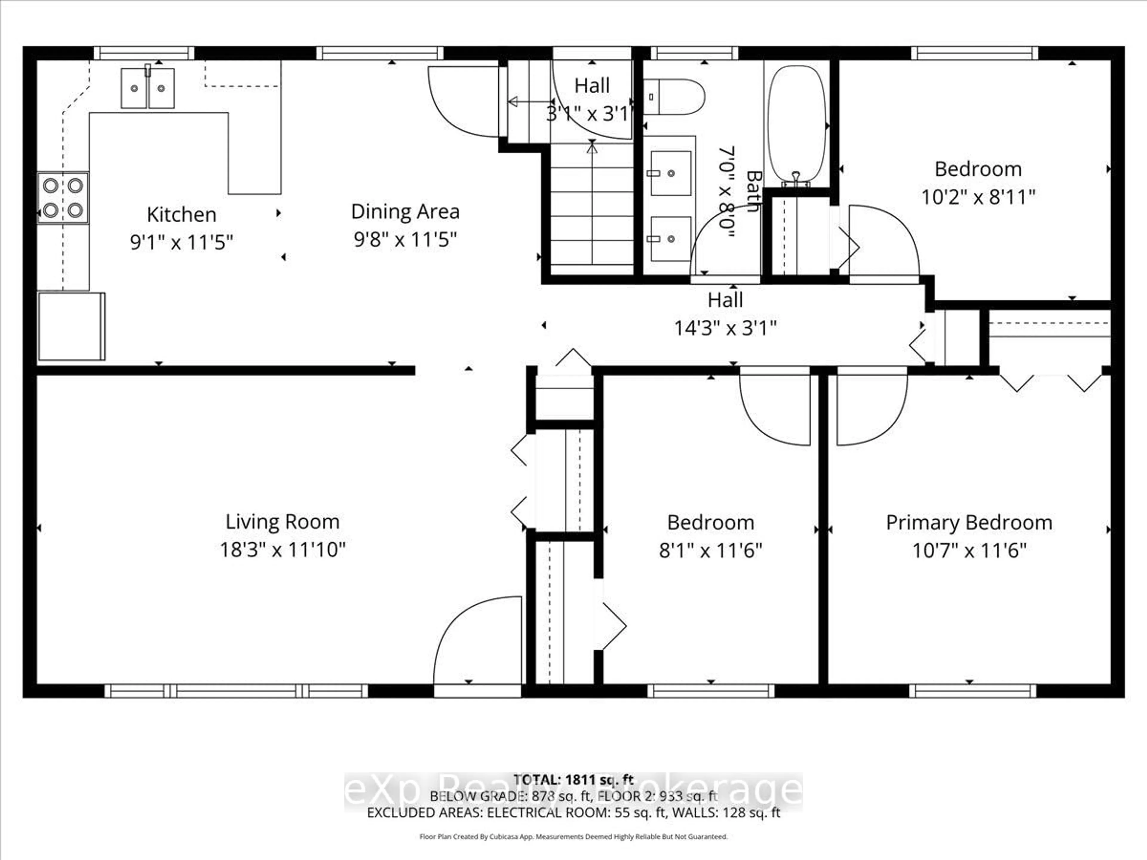 Floor plan for 158 6th Ave, Hanover Ontario N4N 2E4