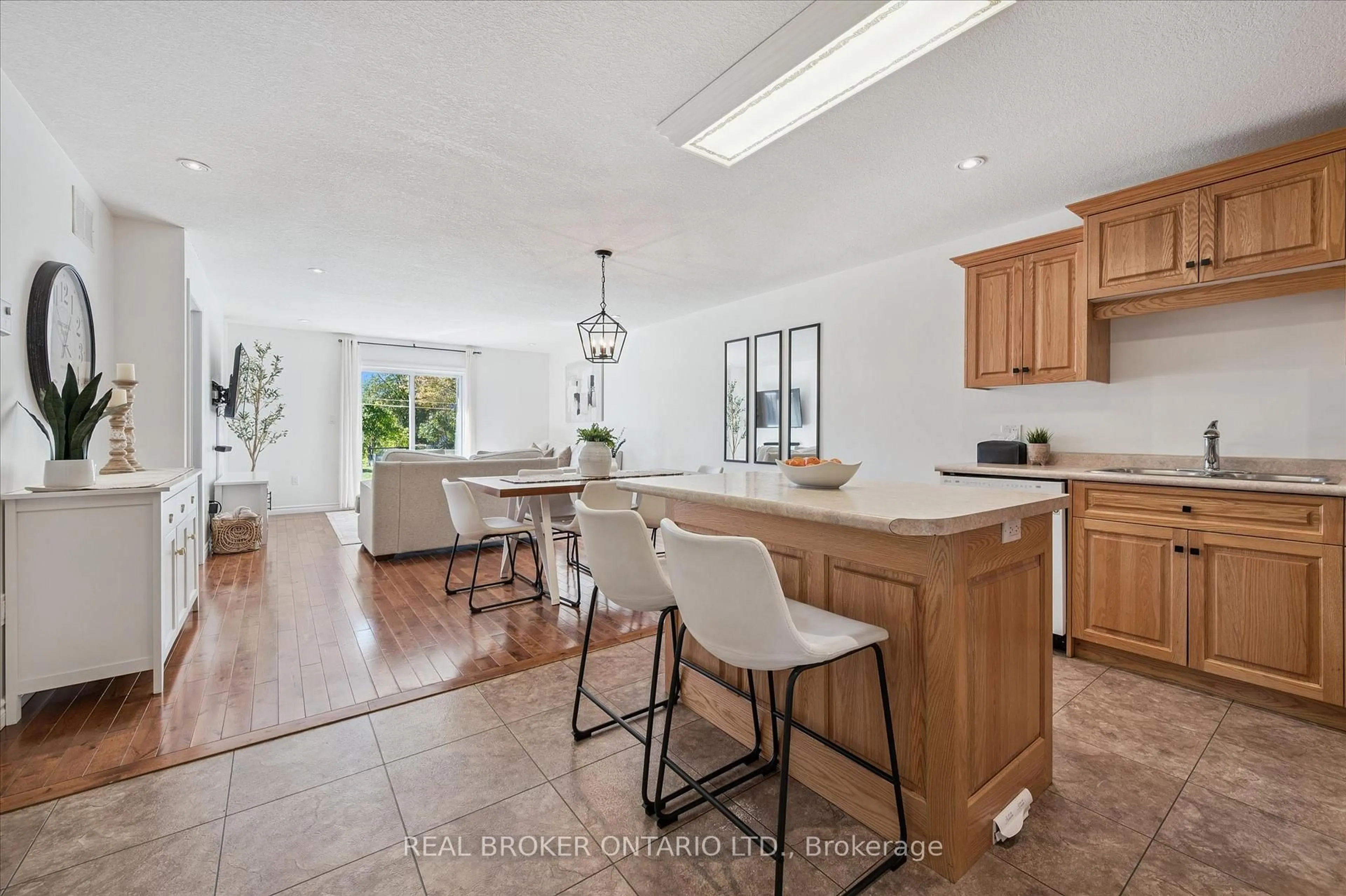 Open concept kitchen, ceramic/tile floor for 12 Caroline St, Mapleton Ontario N0G 2K0