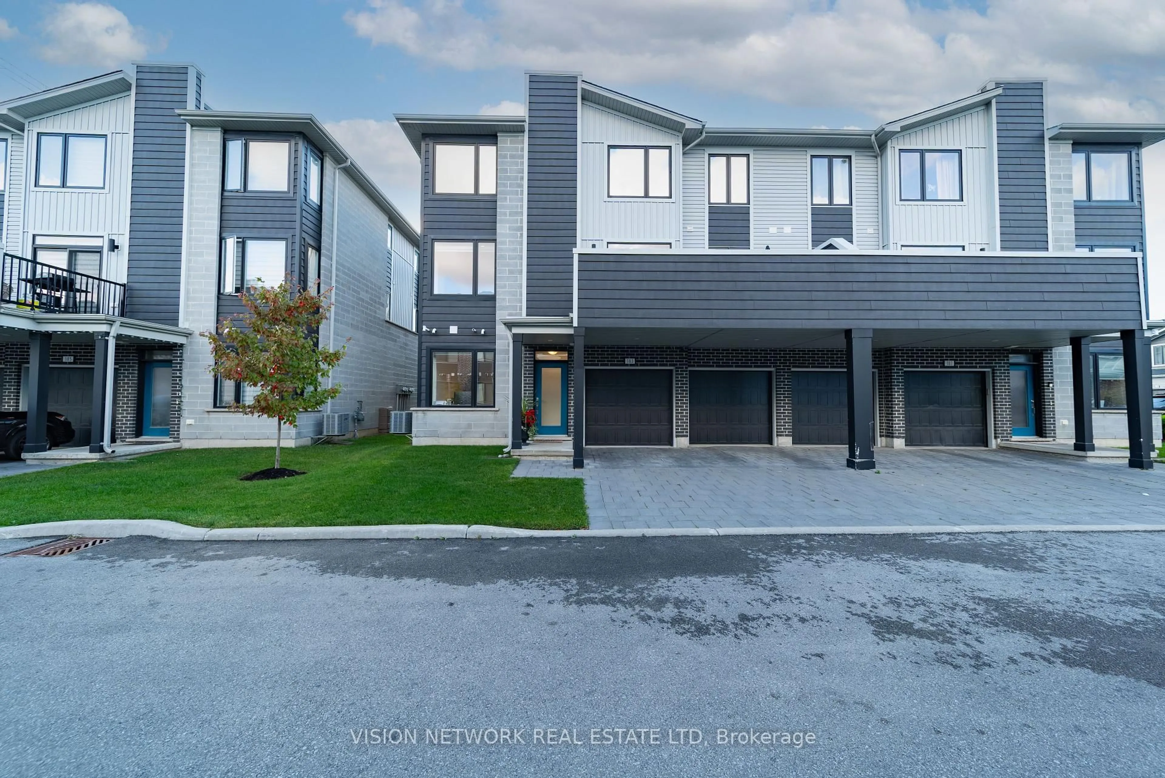 A pic from outside/outdoor area/front of a property/back of a property/a pic from drone, street for 177 Edgevalley Rd #183, London East Ontario N5V 0C5