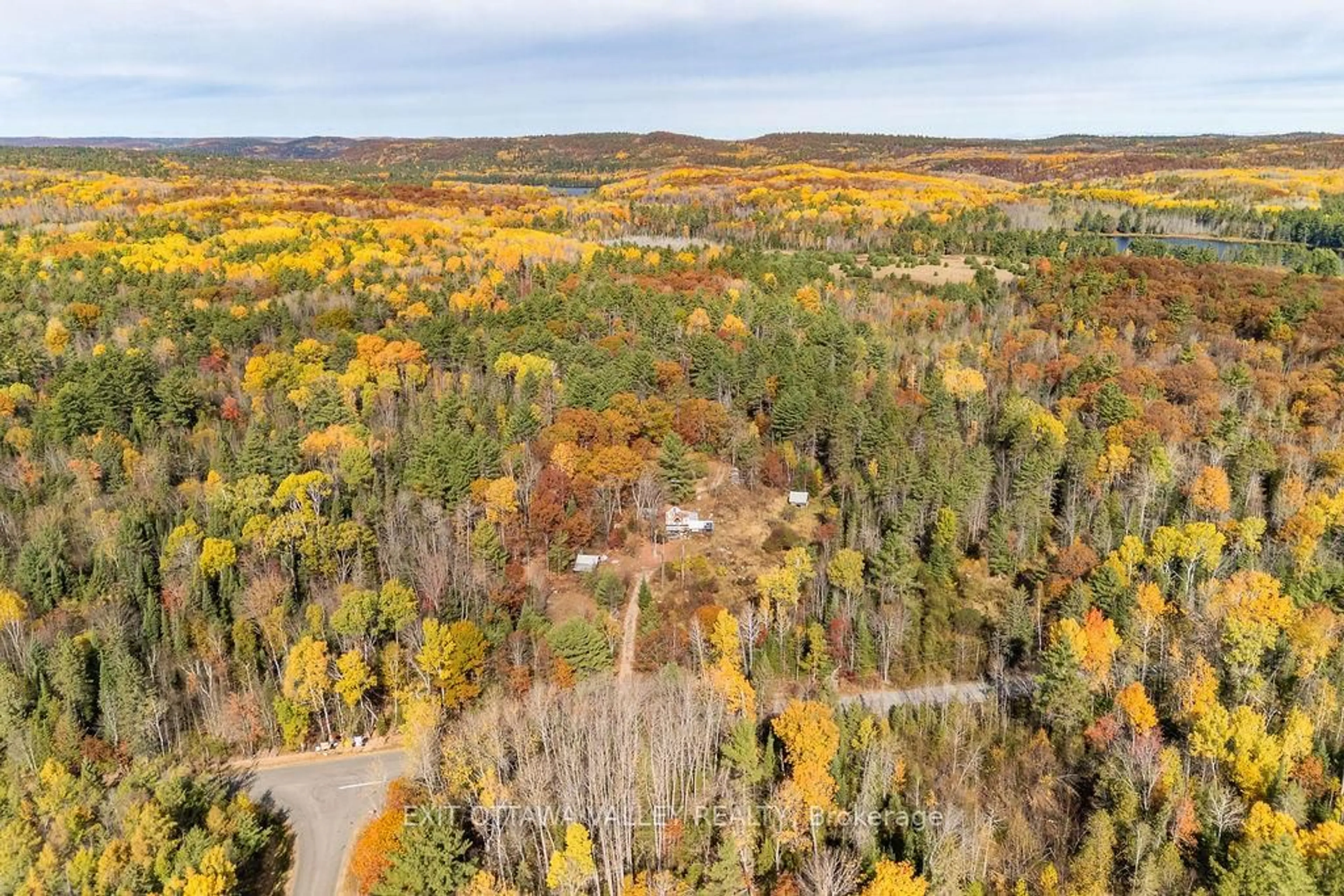 A pic from outside/outdoor area/front of a property/back of a property/a pic from drone, forest/trees view for 1794 Tramore Rd, Golden Lake Ontario K0J 1X0