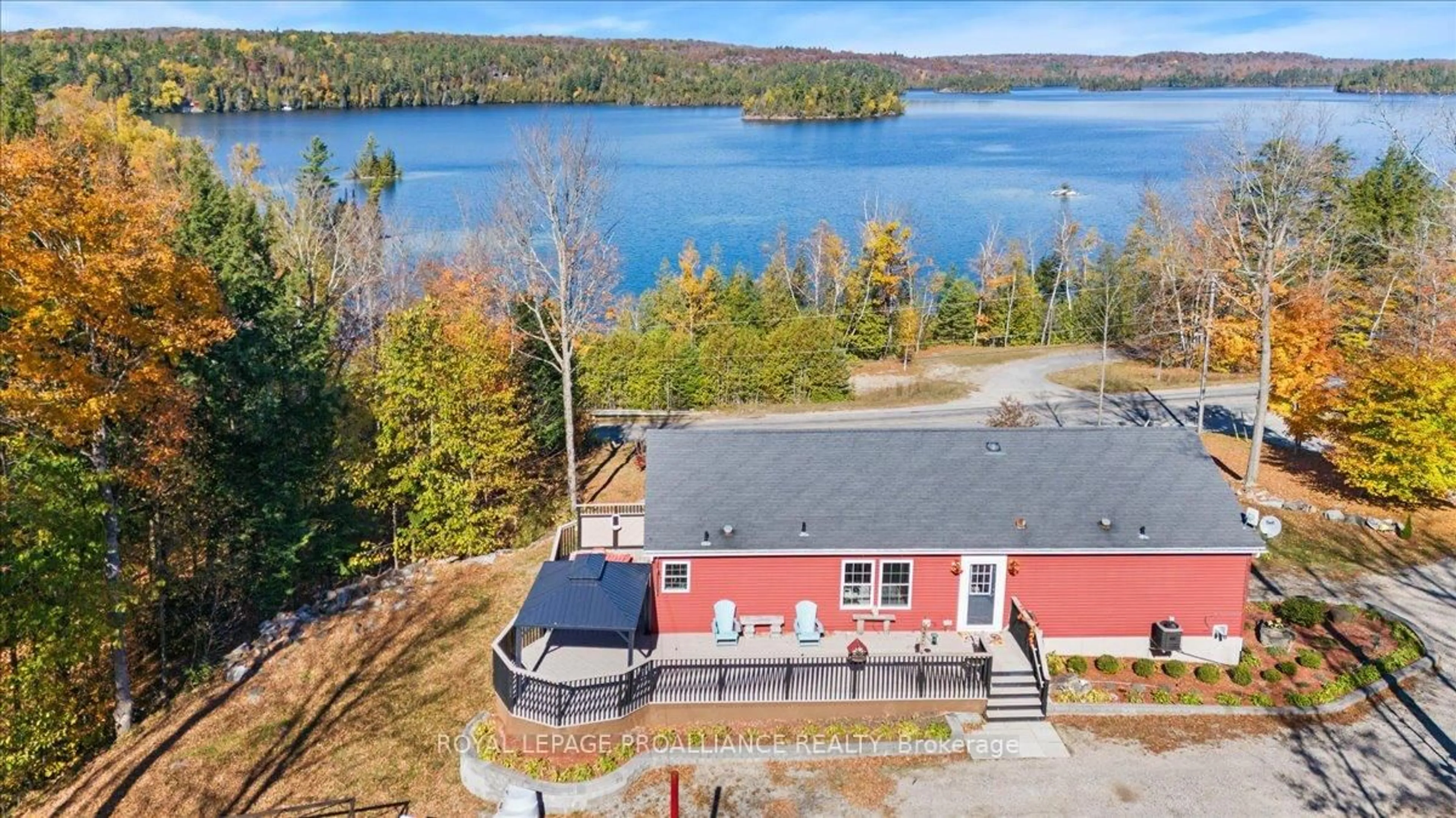 A pic from outside/outdoor area/front of a property/back of a property/a pic from drone, water/lake/river/ocean view for 9800 Road 509, Clarendon Station Ontario K0H 1J0