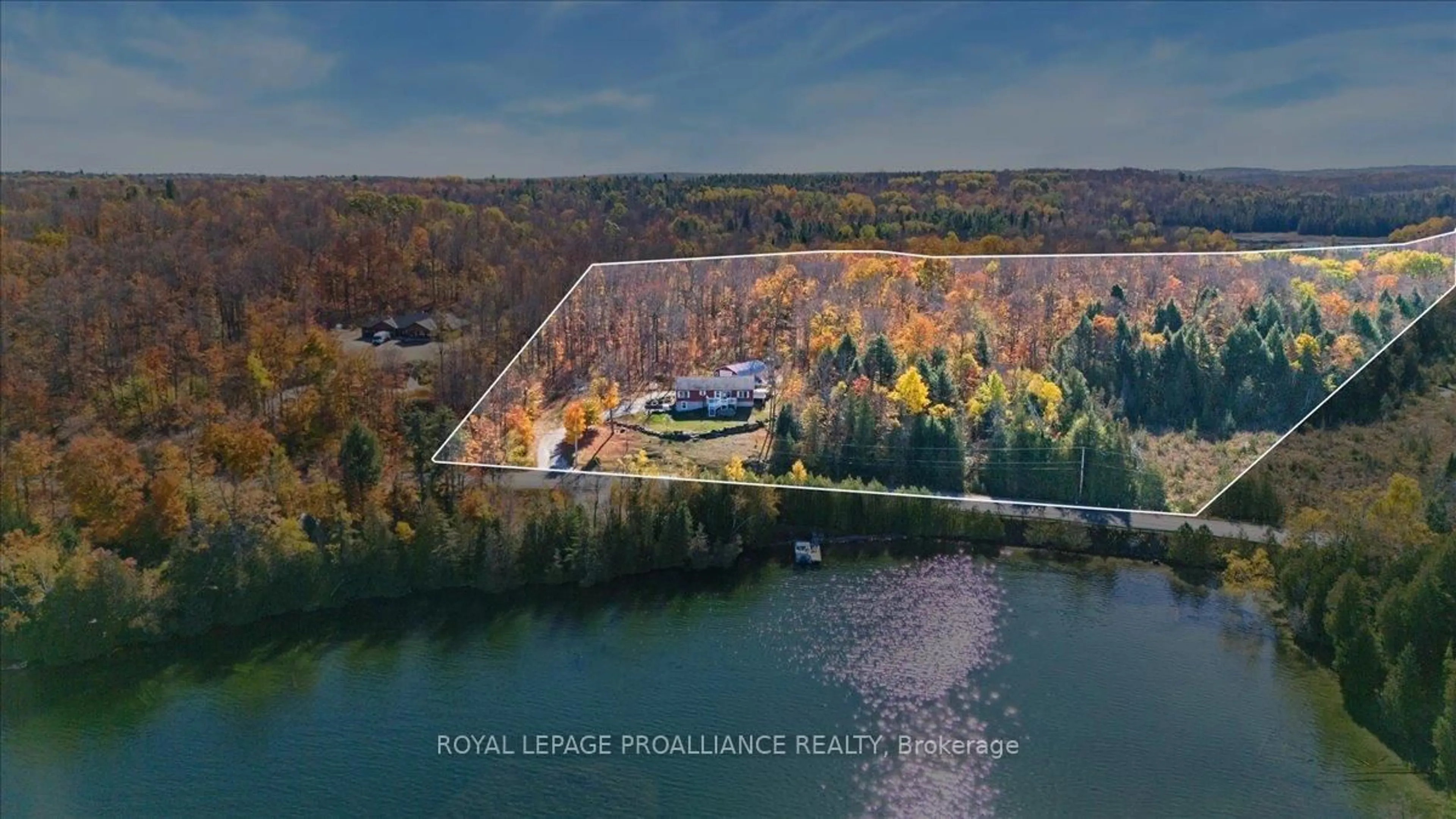 A pic from outside/outdoor area/front of a property/back of a property/a pic from drone, water/lake/river/ocean view for 9800 Road 509, Clarendon Station Ontario K0H 1J0