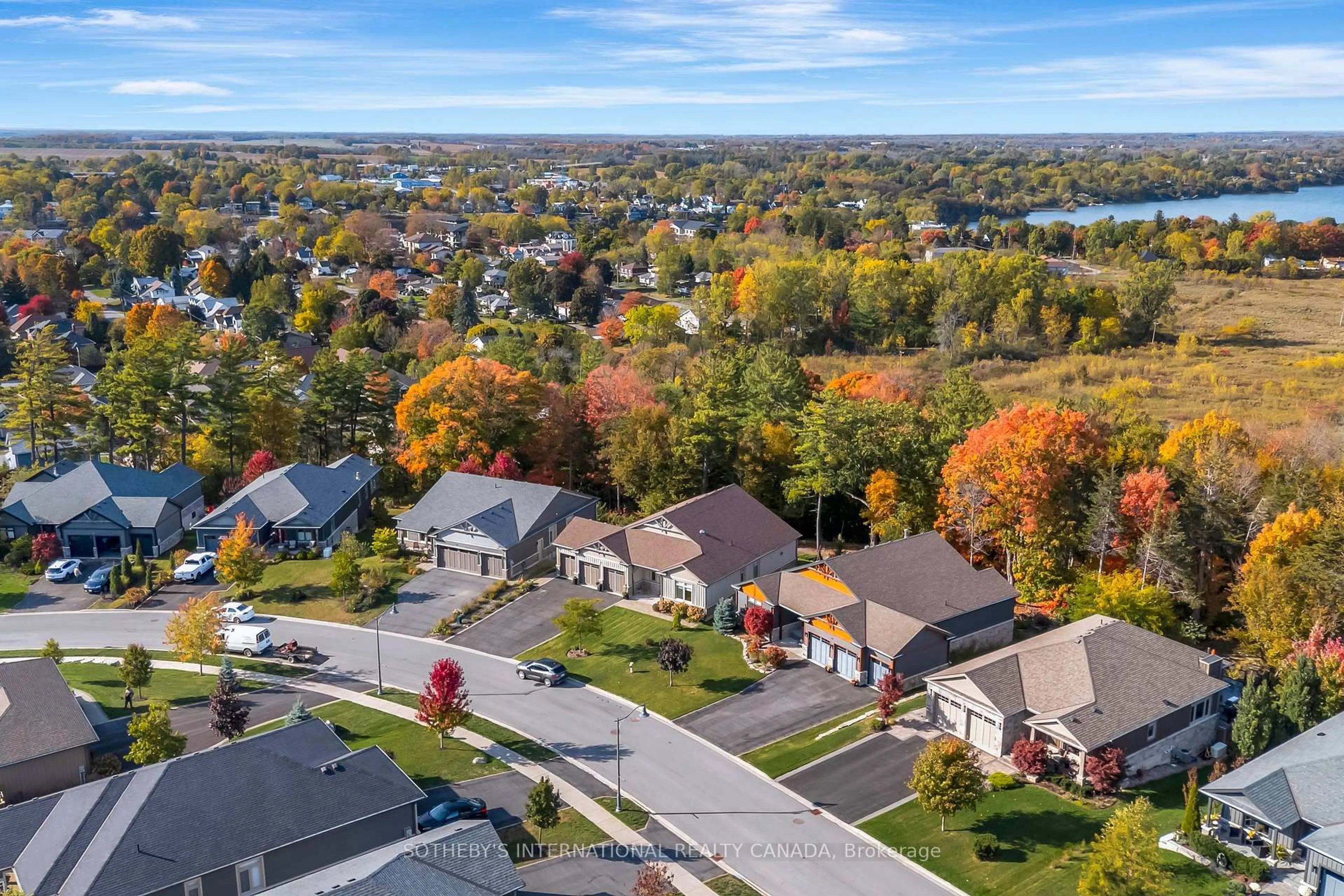A pic from outside/outdoor area/front of a property/back of a property/a pic from drone, water/lake/river/ocean view for 30 Pine Ridge Dr, Prince Edward County Ontario K0K 2T0