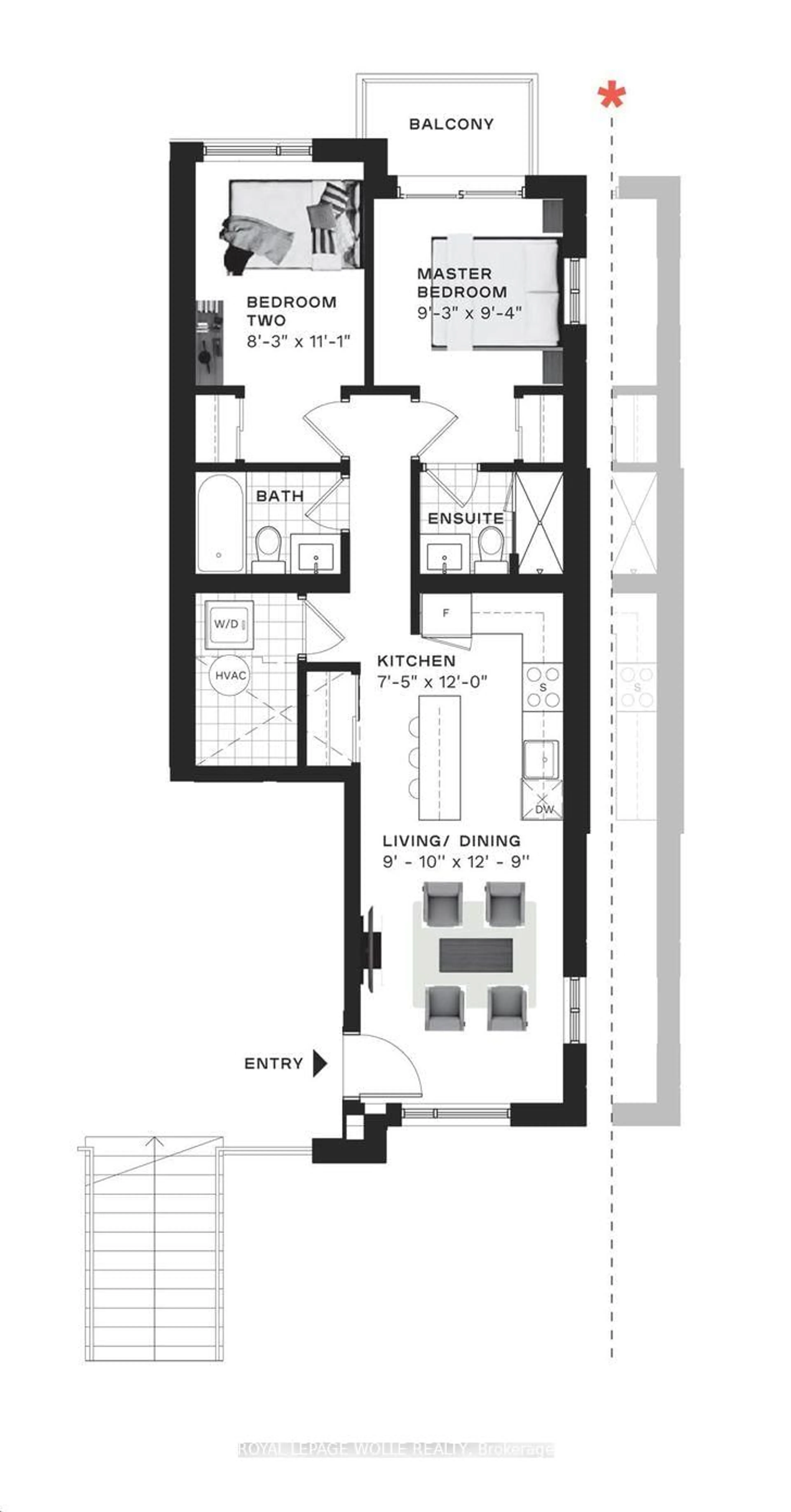 Floor plan for 10 Palace St #33, Kitchener Ontario N2E 0J3