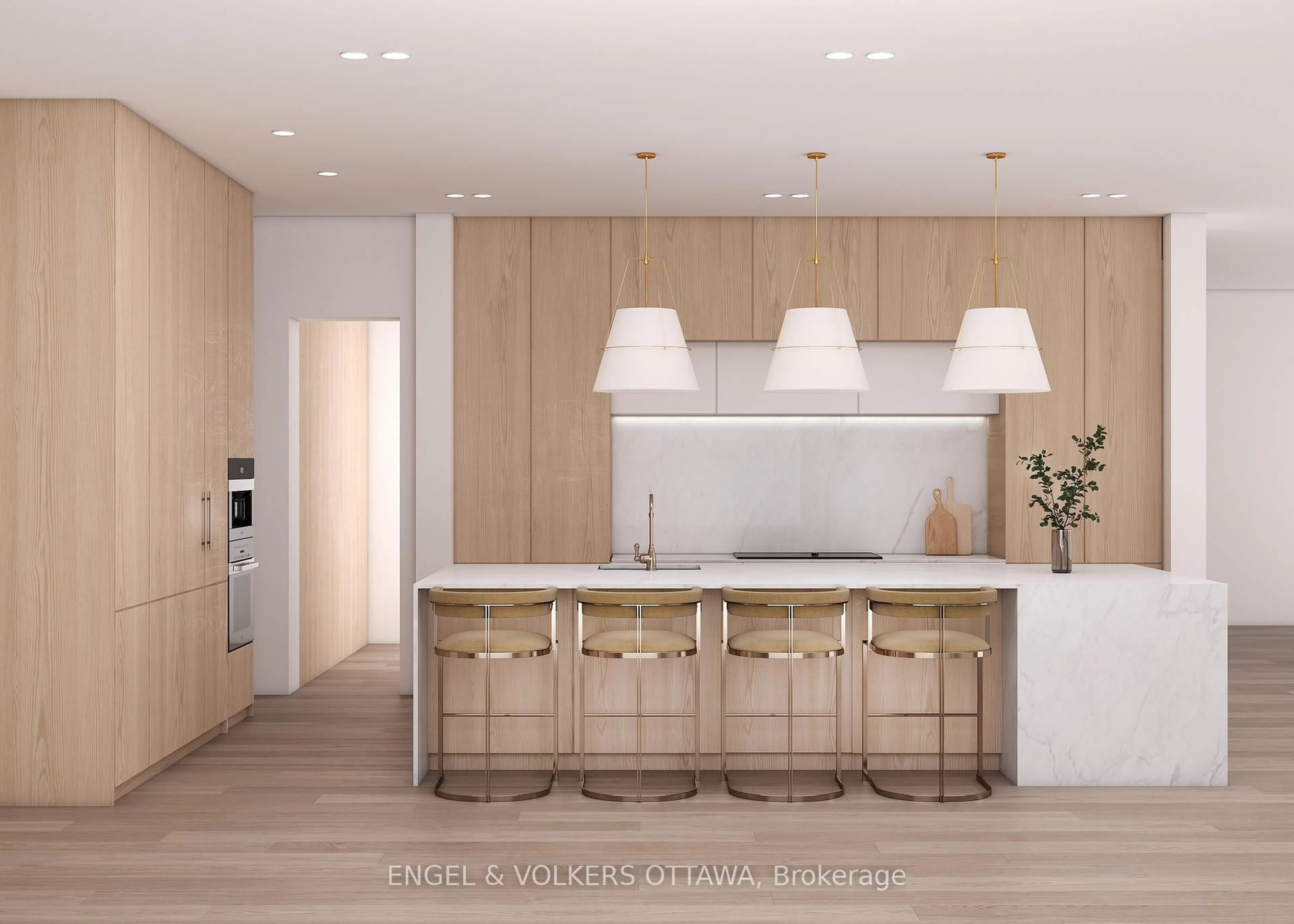 Open concept kitchen, wood/laminate floor for 428 Ashbee Crt, Manotick Ontario K4M 0B2