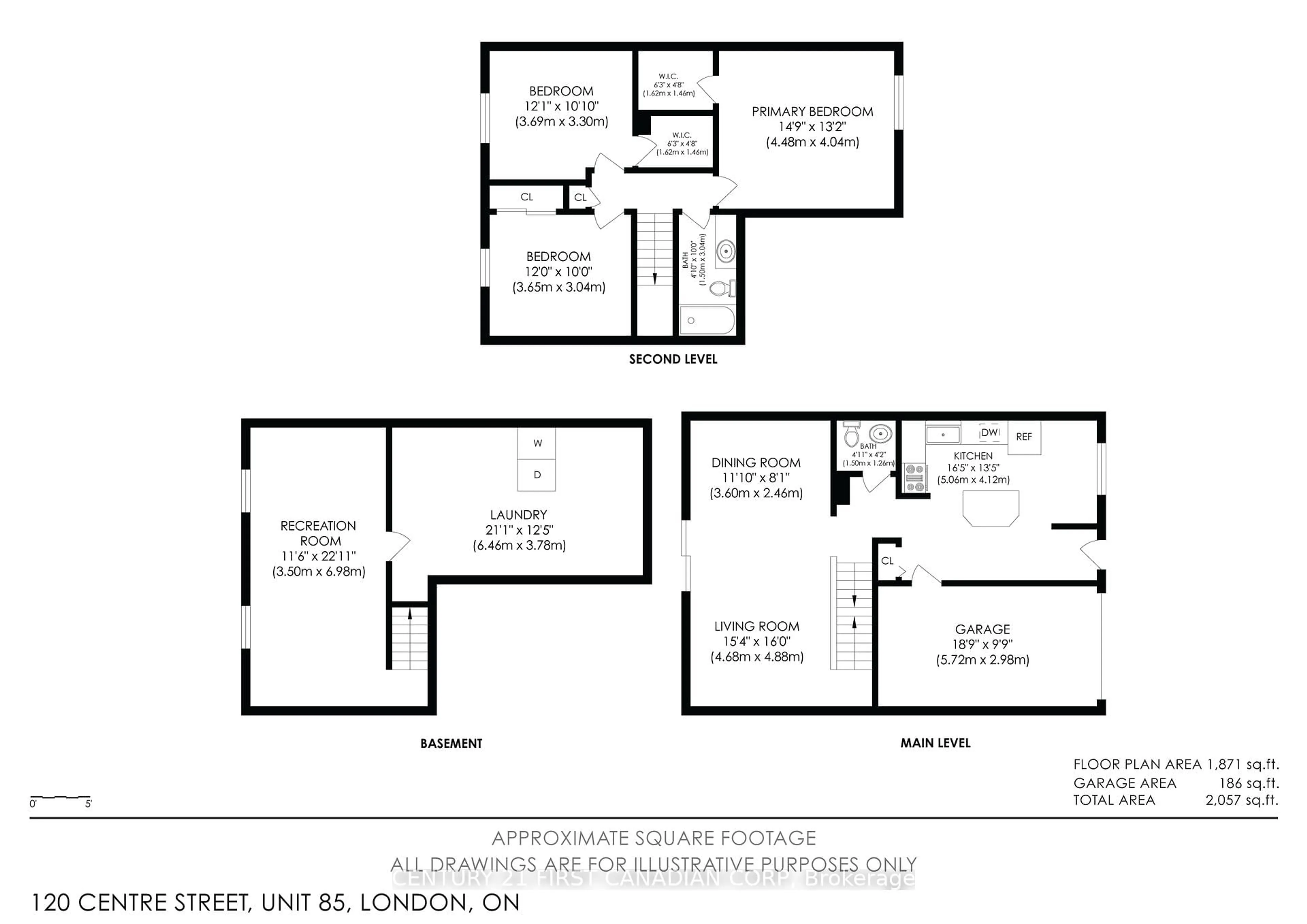 Floor plan for 120 Centre St #85, London South Ontario N6J 4X4