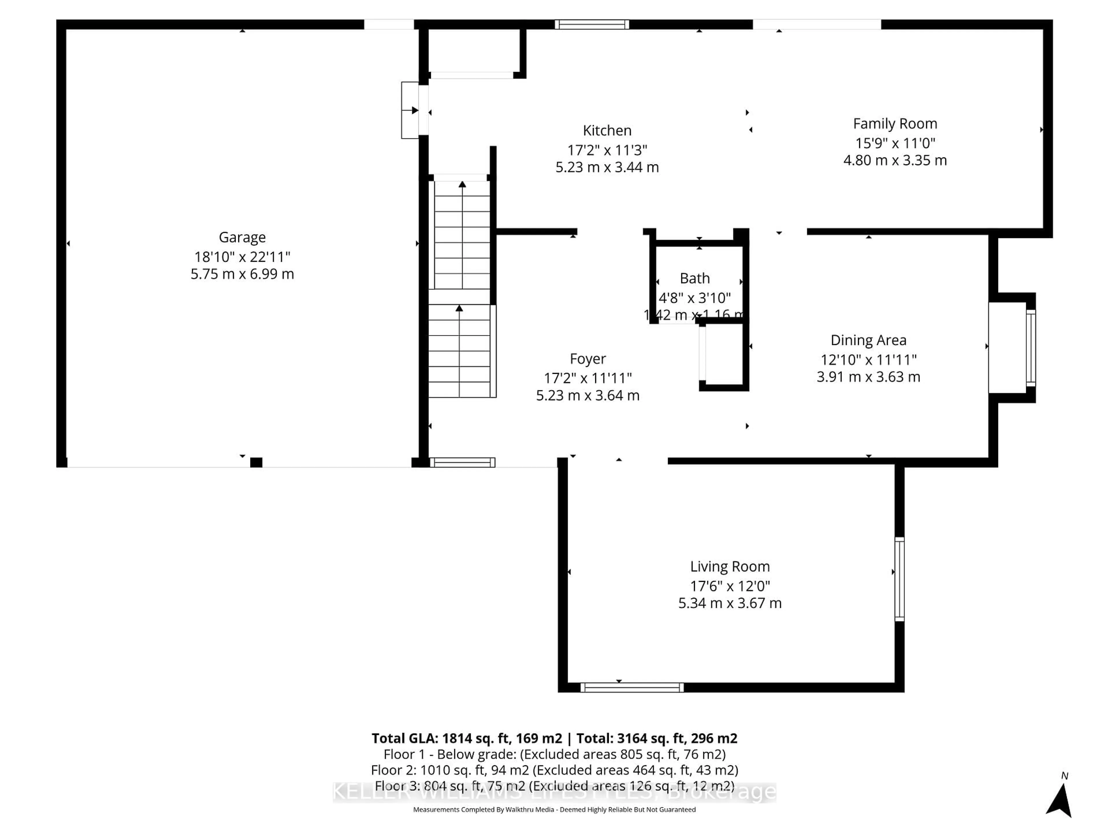 Floor plan for 138 Gardenvale Cres, London South Ontario N6J 4B9