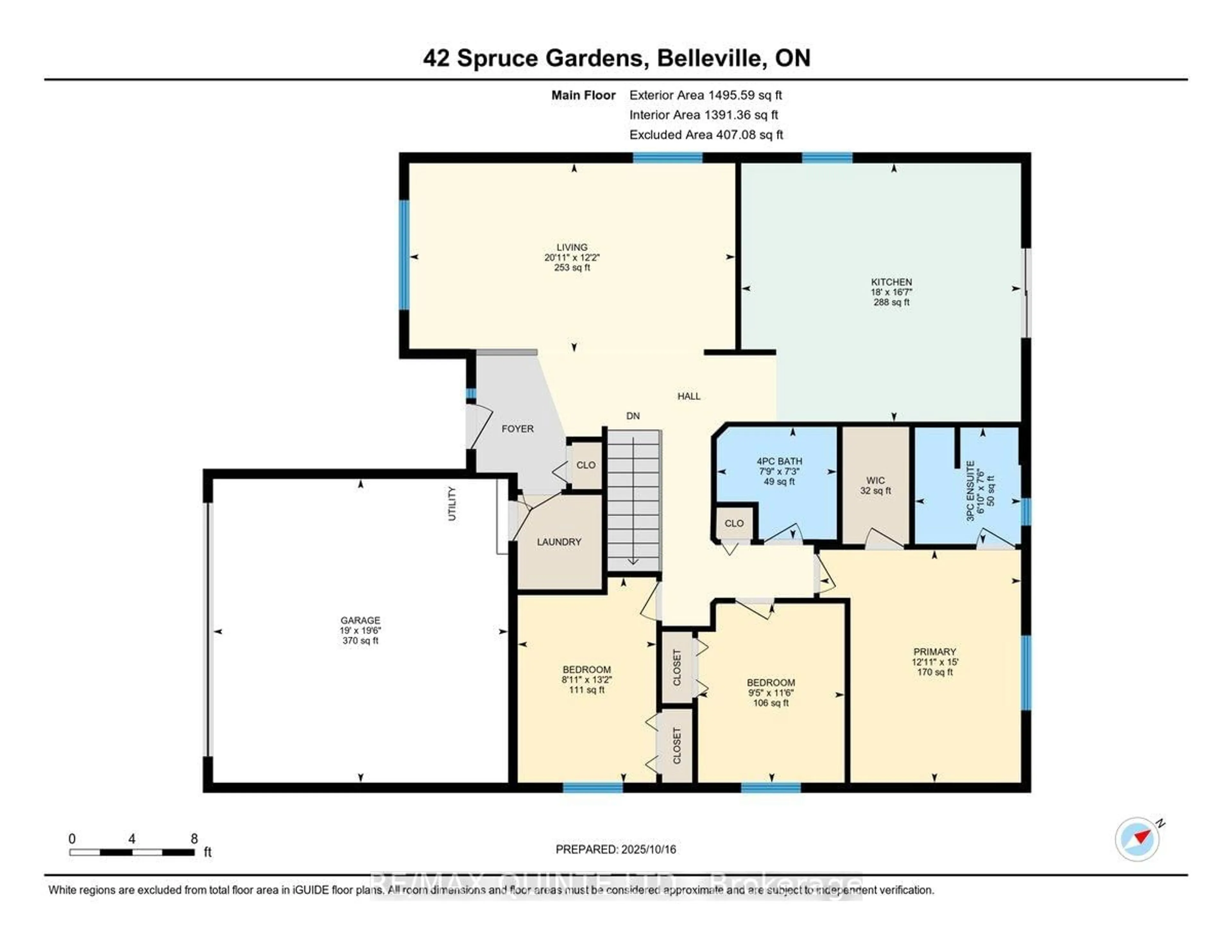 Floor plan for 42 Spruce Gdns, Belleville Ontario K8N 5Y6