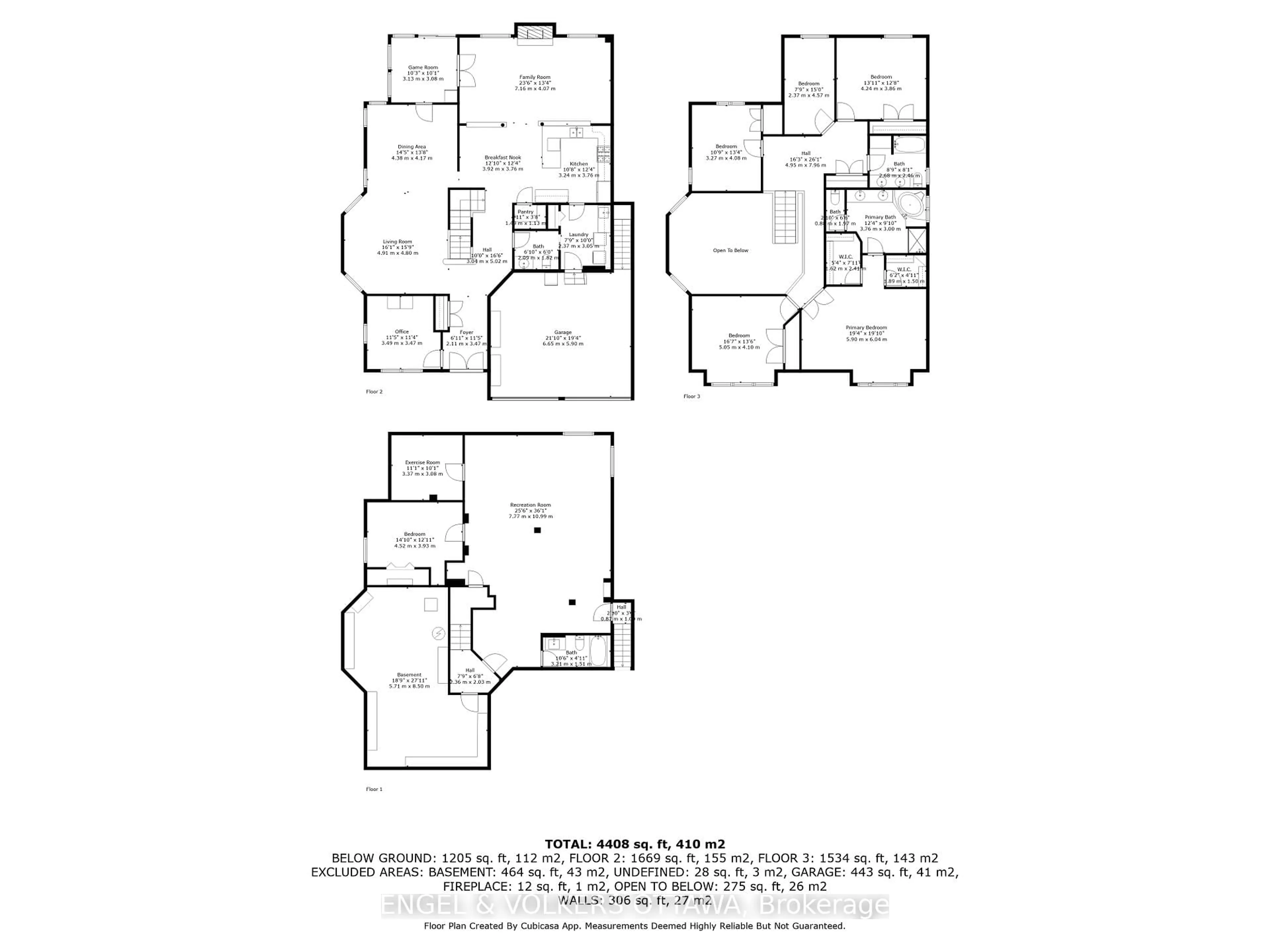 Floor plan for 98 Anfield Cres, Barrhaven Ontario K2G 7B7
