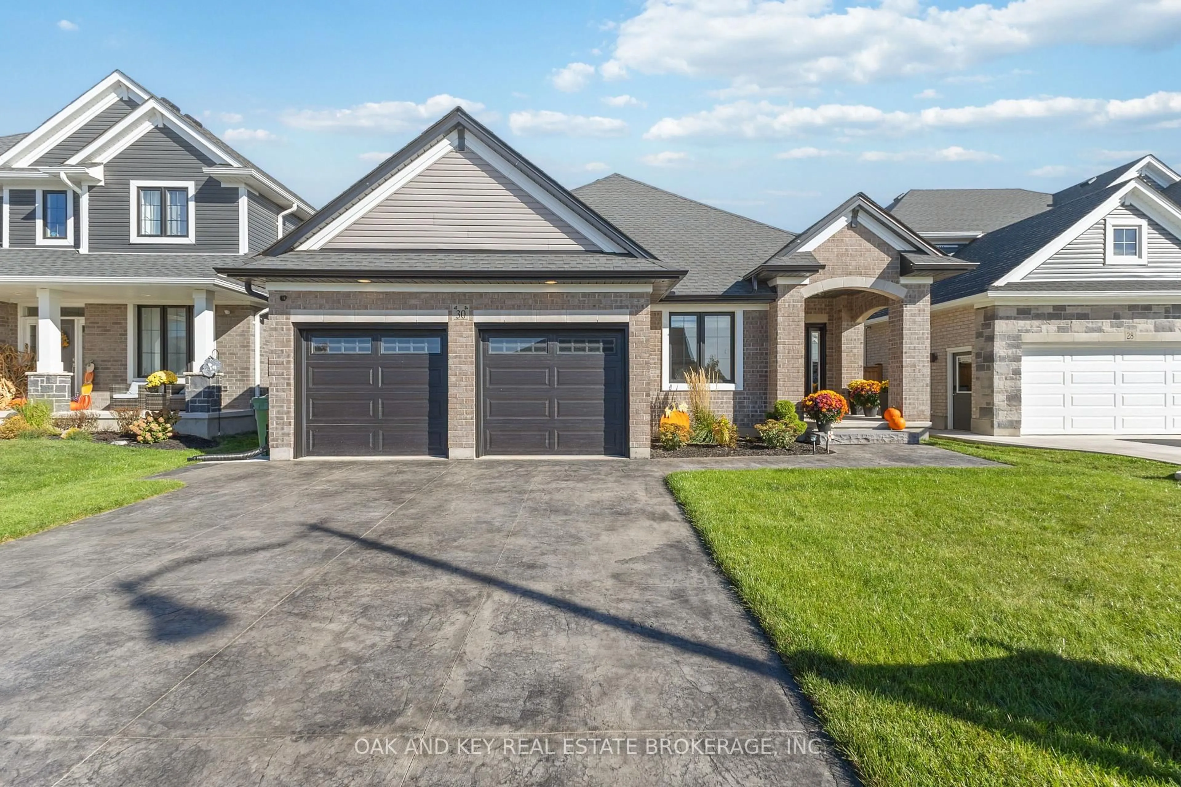 Home with brick exterior material, street for 30 Harlequin Crt, St. Thomas Ontario N5R 0L5