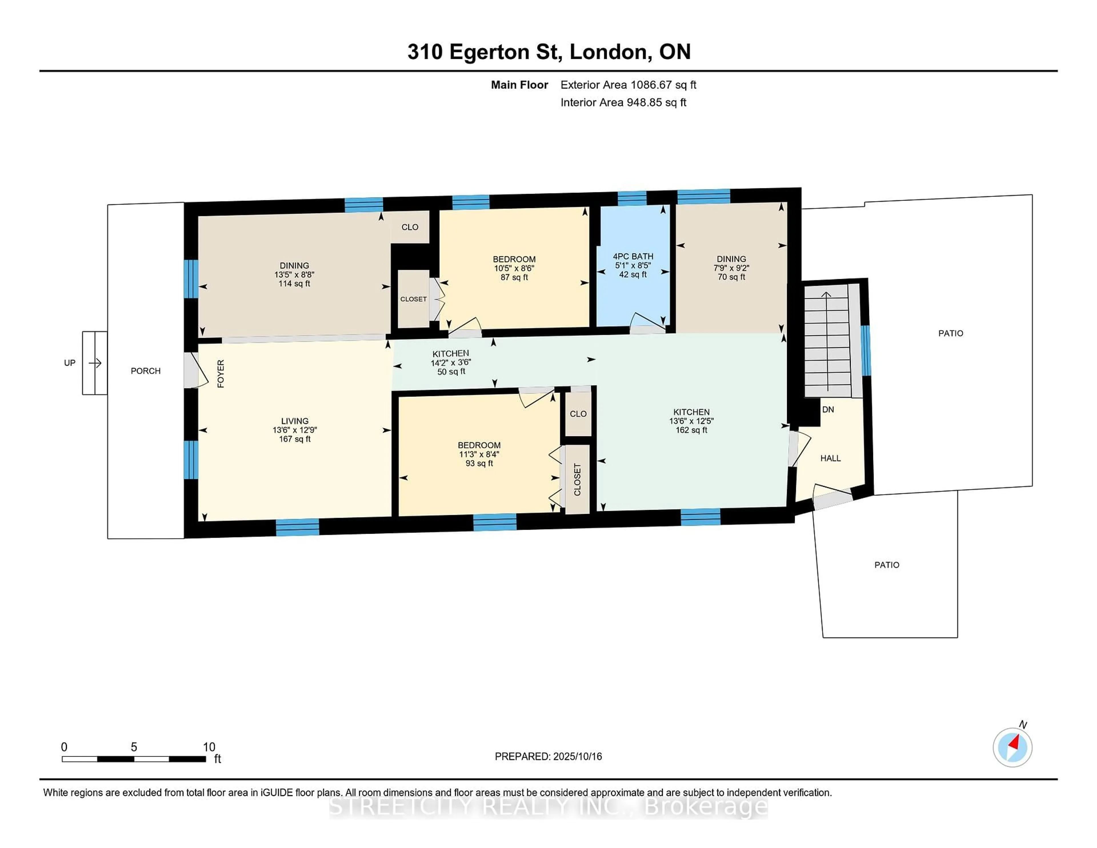 Floor plan for 310 Egerton St, London East Ontario N5Z 2G7