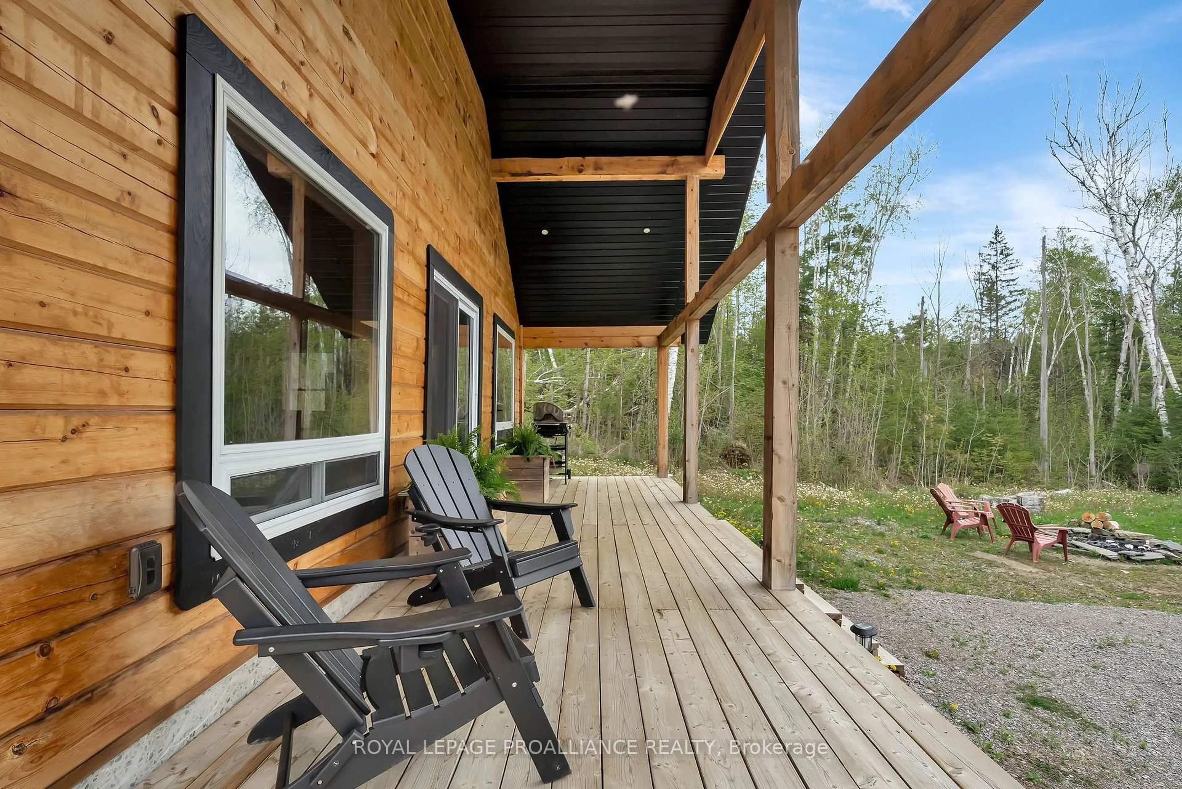 Patio, forest/trees view for 34 Elm Lane, Hastings Ontario K0L 1W0