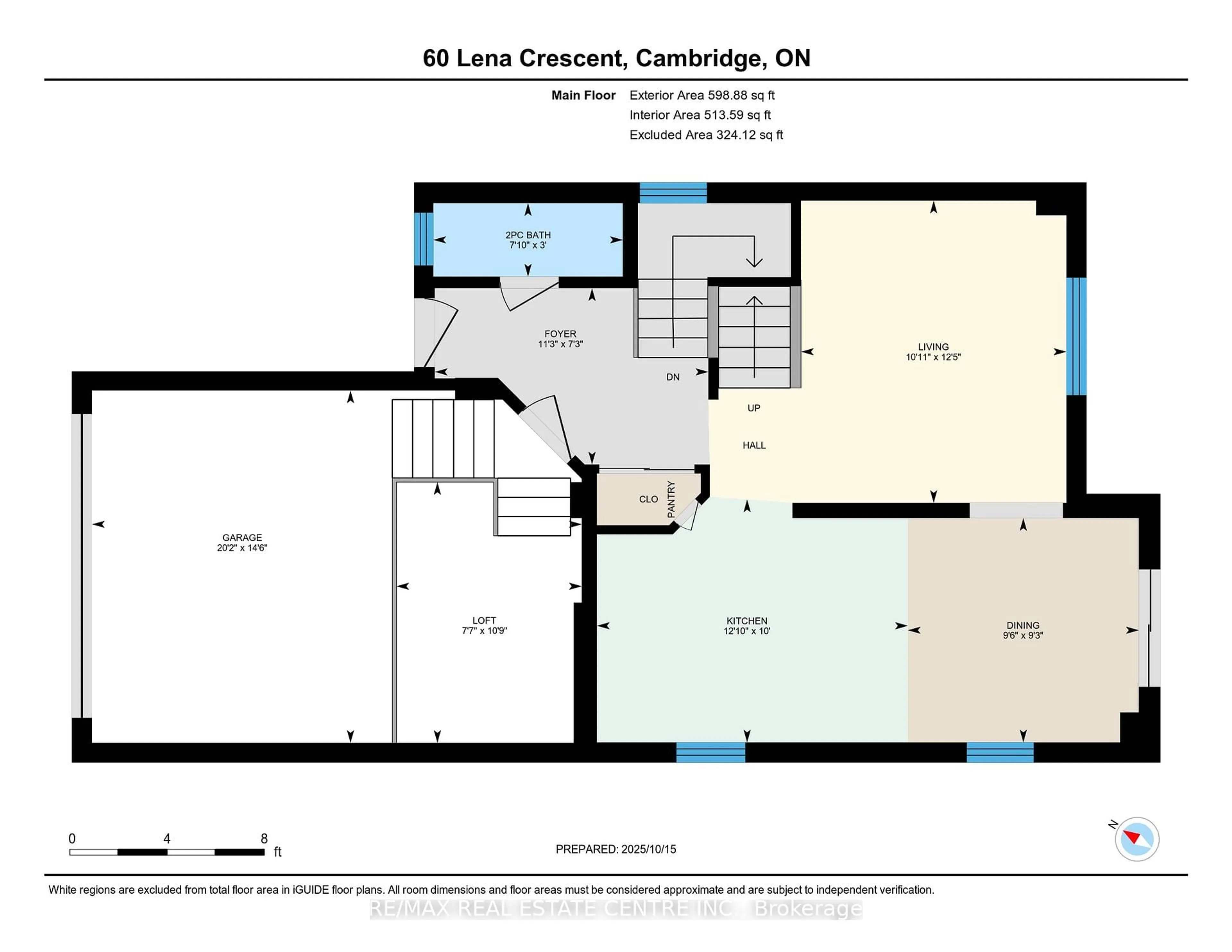 Floor plan for 60 Lena Cres, Cambridge Ontario N1R 8P4